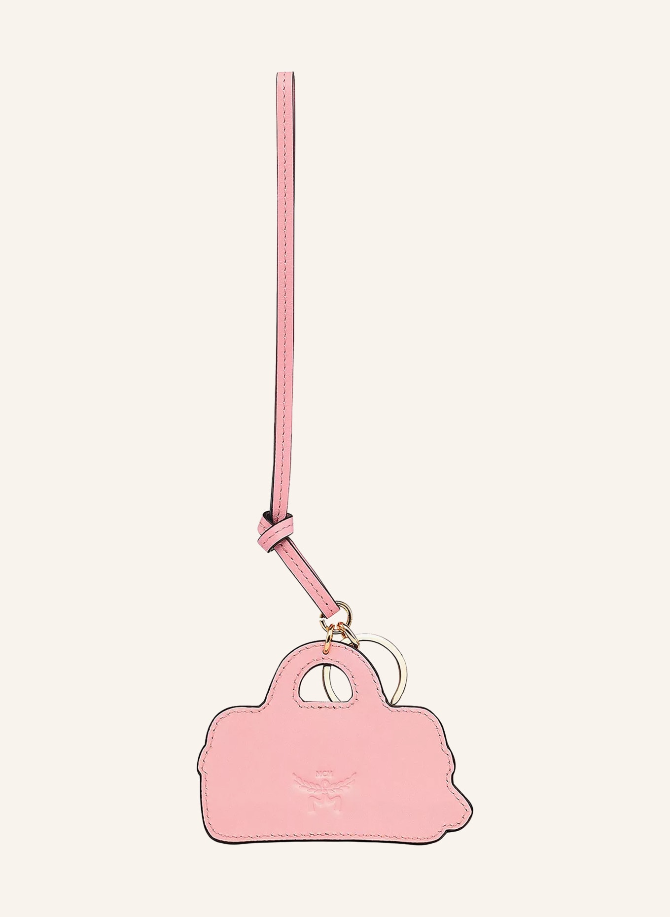 MCM Taschenanhänger: ROSÉ / GOLD / SCHWARZ