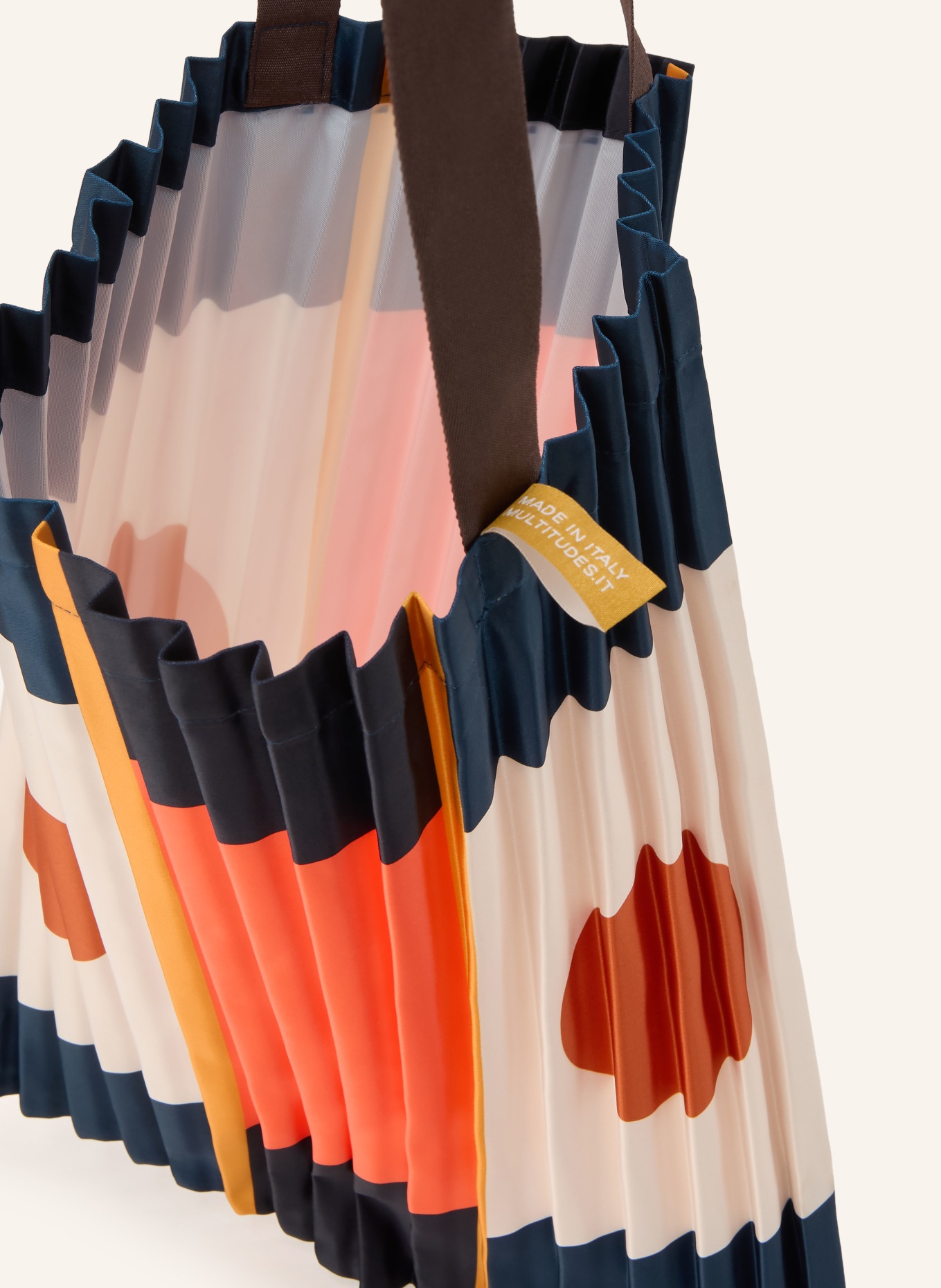 MULTITUDES Shoppers: DONKERBLAUW / ECRU / NEONORANJE