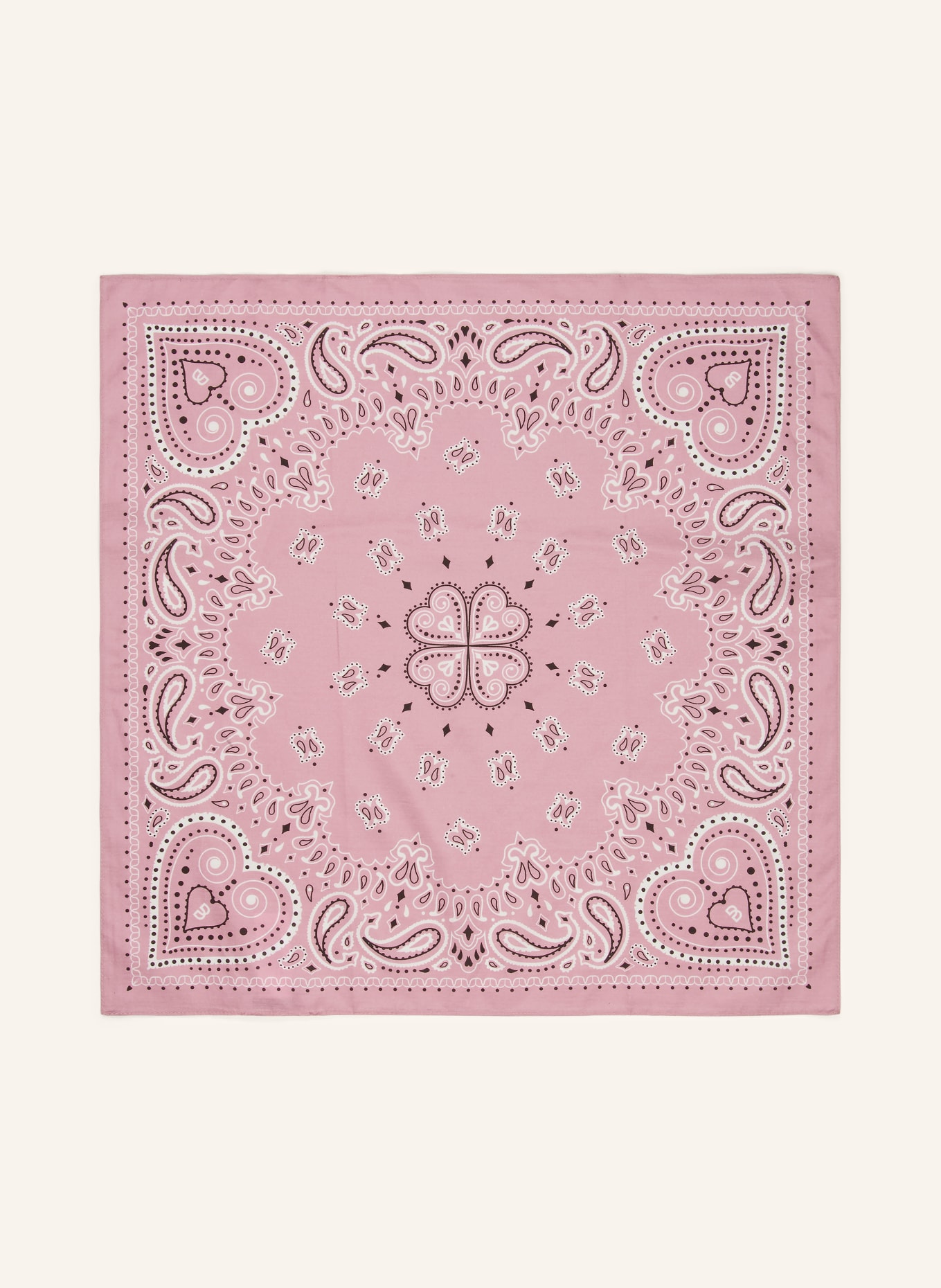 Johann & Johanna Foulard en soie: ROSÉ / BLANC / NOIR