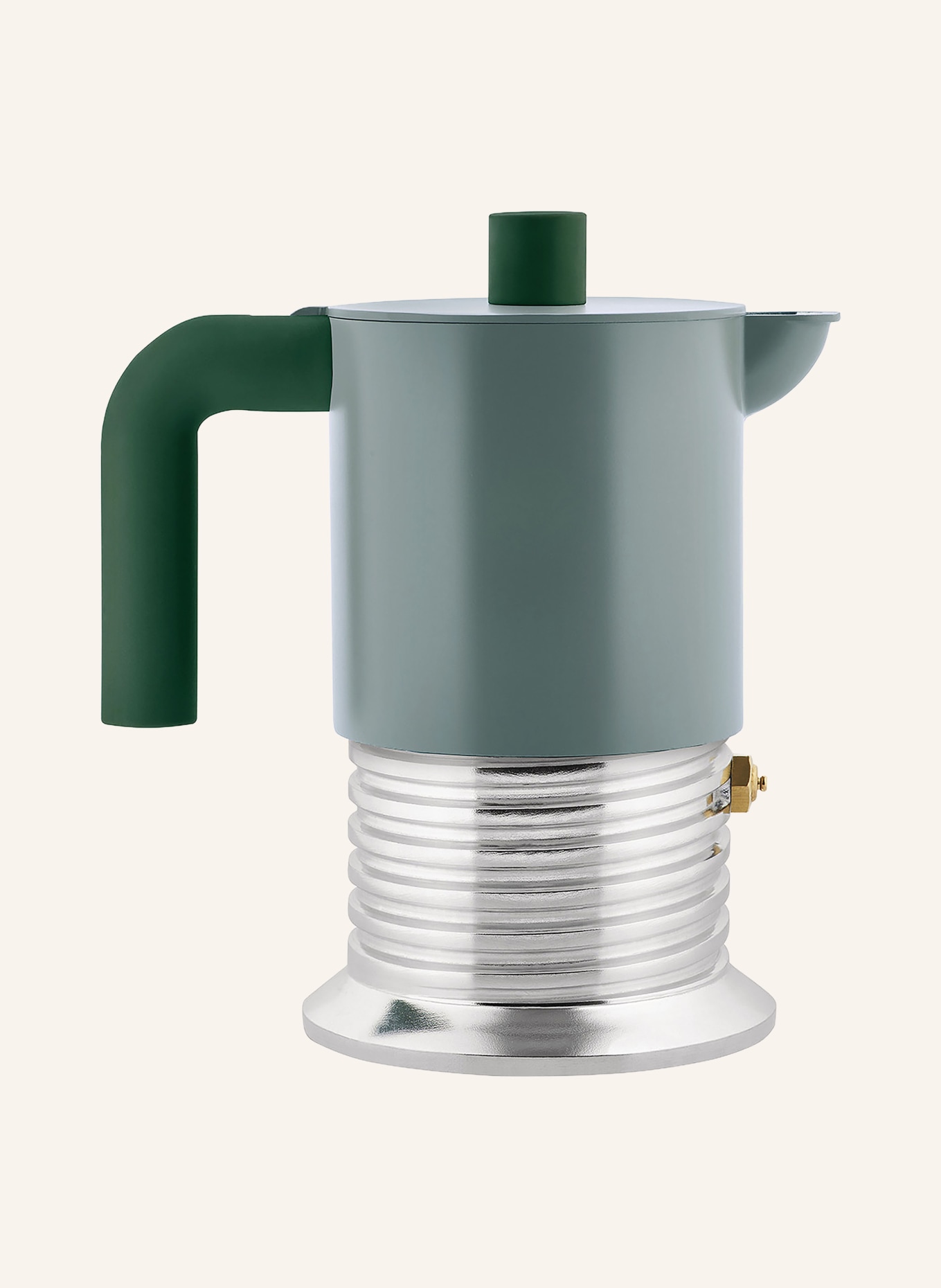 ALESSI VITE Espresso Maker: TEAL / SILVER