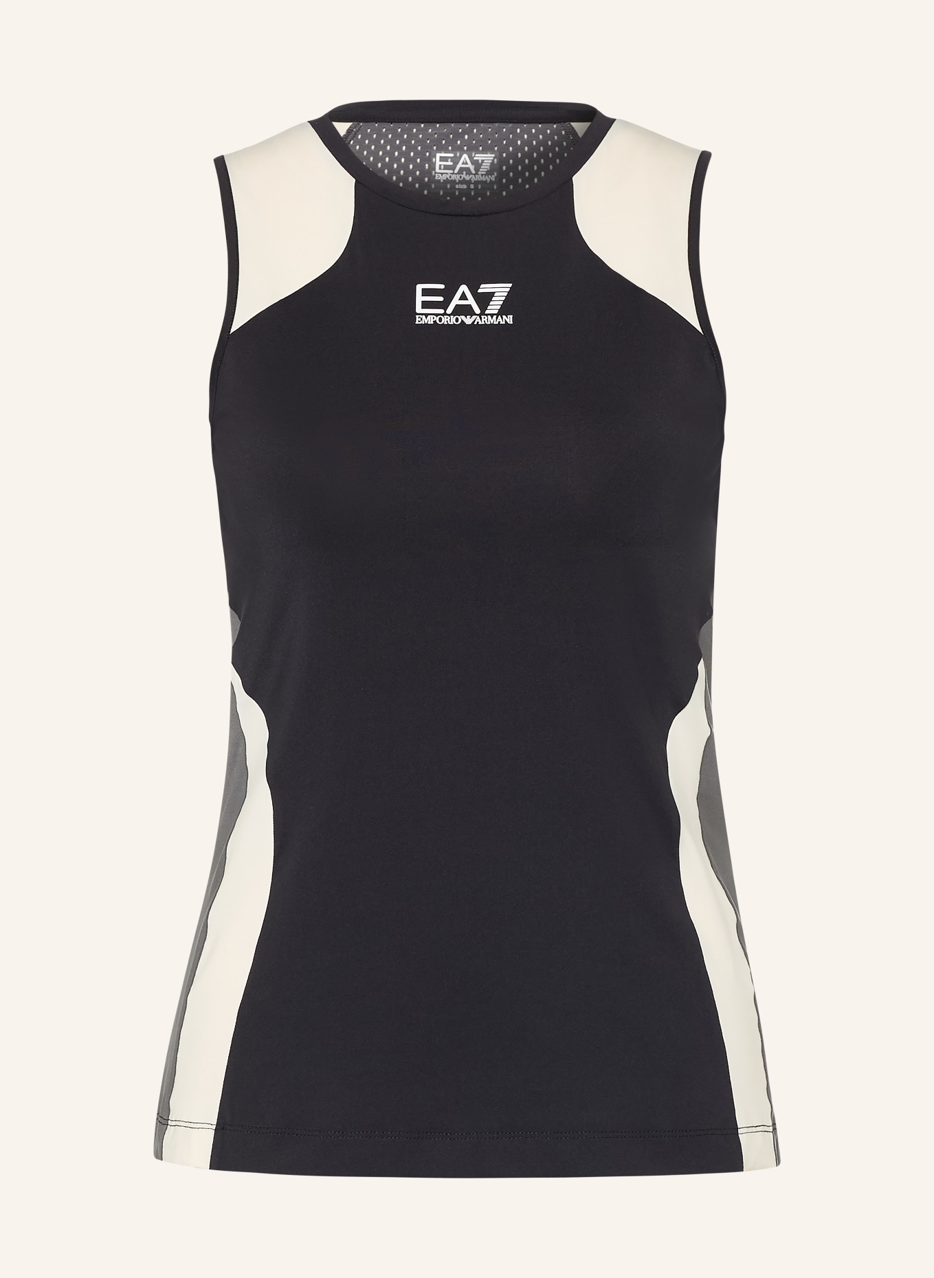 EA7 EMPORIO ARMANI Koszulka bez rękawów: CZARNY / SZARY / BIAŁY