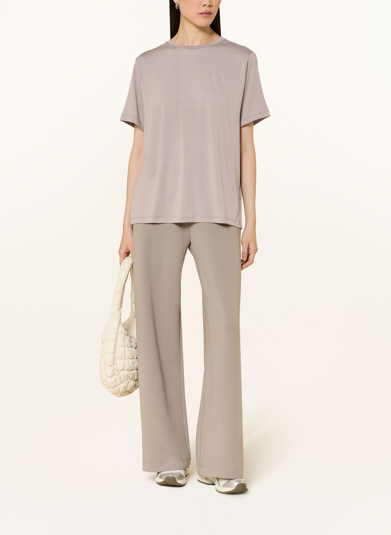 EA7 EMPORIO ARMANI T-shirt NATURAL VENTUS7: TAUPE / PURPLE