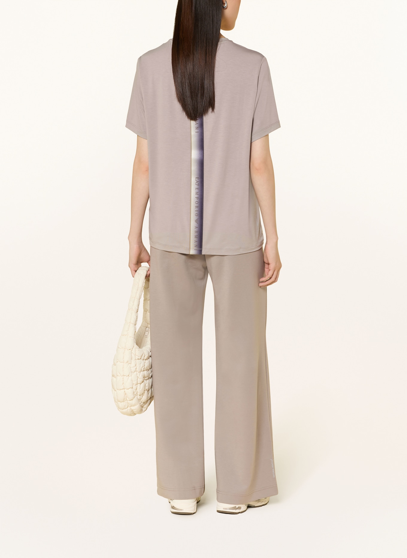 EA7 EMPORIO ARMANI T-shirt NATURAL VENTUS7: TAUPE / PURPLE