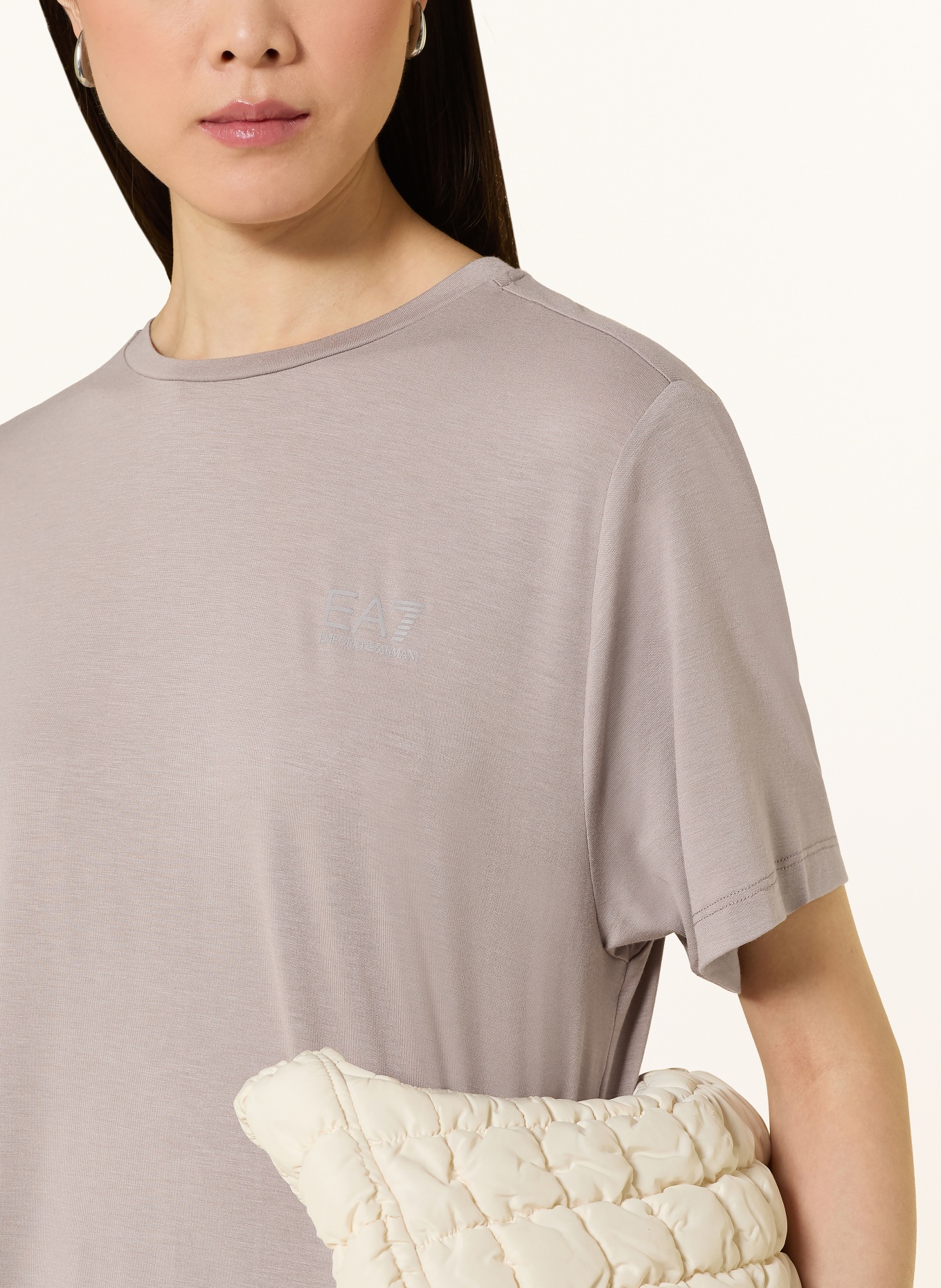 EA7 EMPORIO ARMANI T-shirt NATURAL VENTUS7: TAUPE / PURPLE