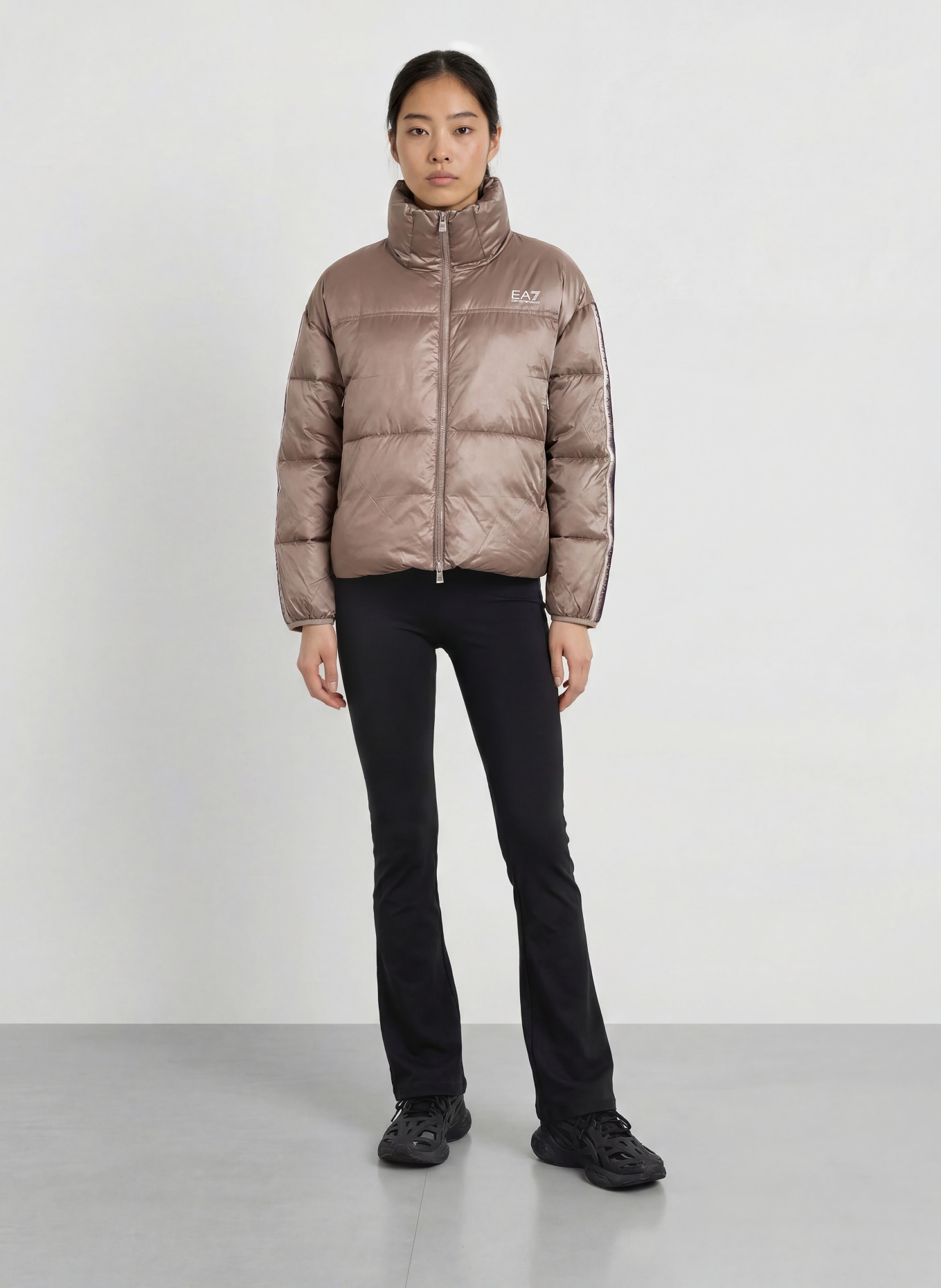 EA7 EMPORIO ARMANI Quilted jacket: DUSKY PINK