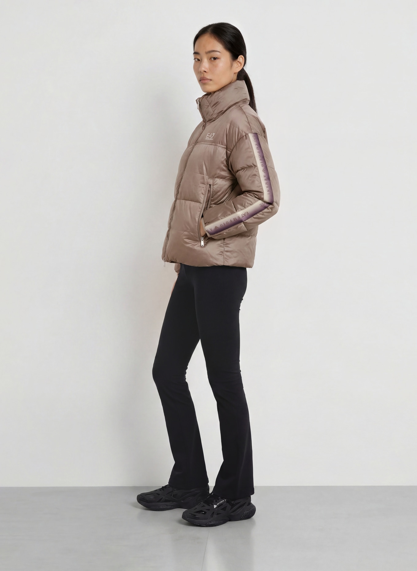 EA7 EMPORIO ARMANI Quilted jacket: DUSKY PINK