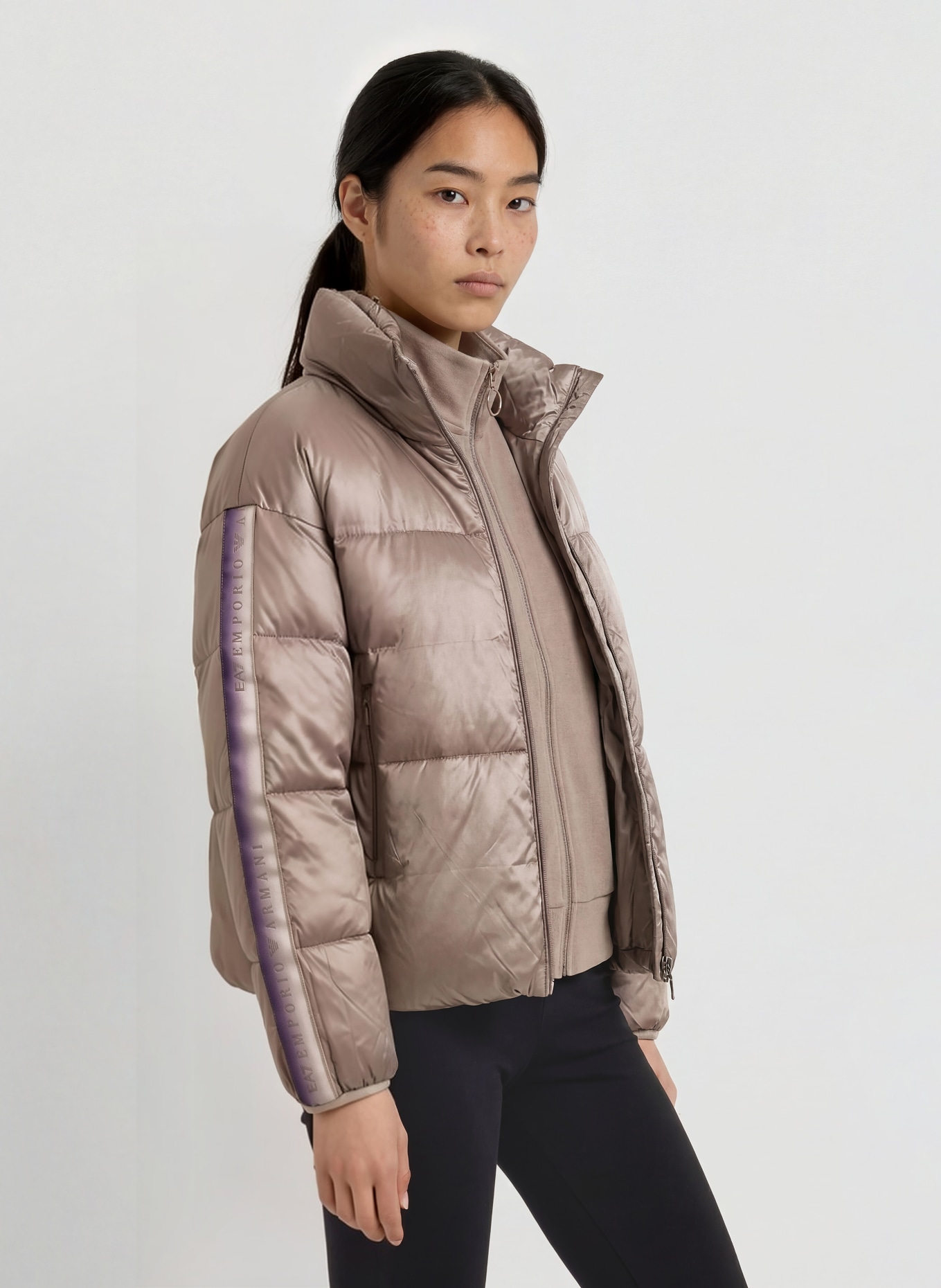EA7 EMPORIO ARMANI Quilted jacket: DUSKY PINK