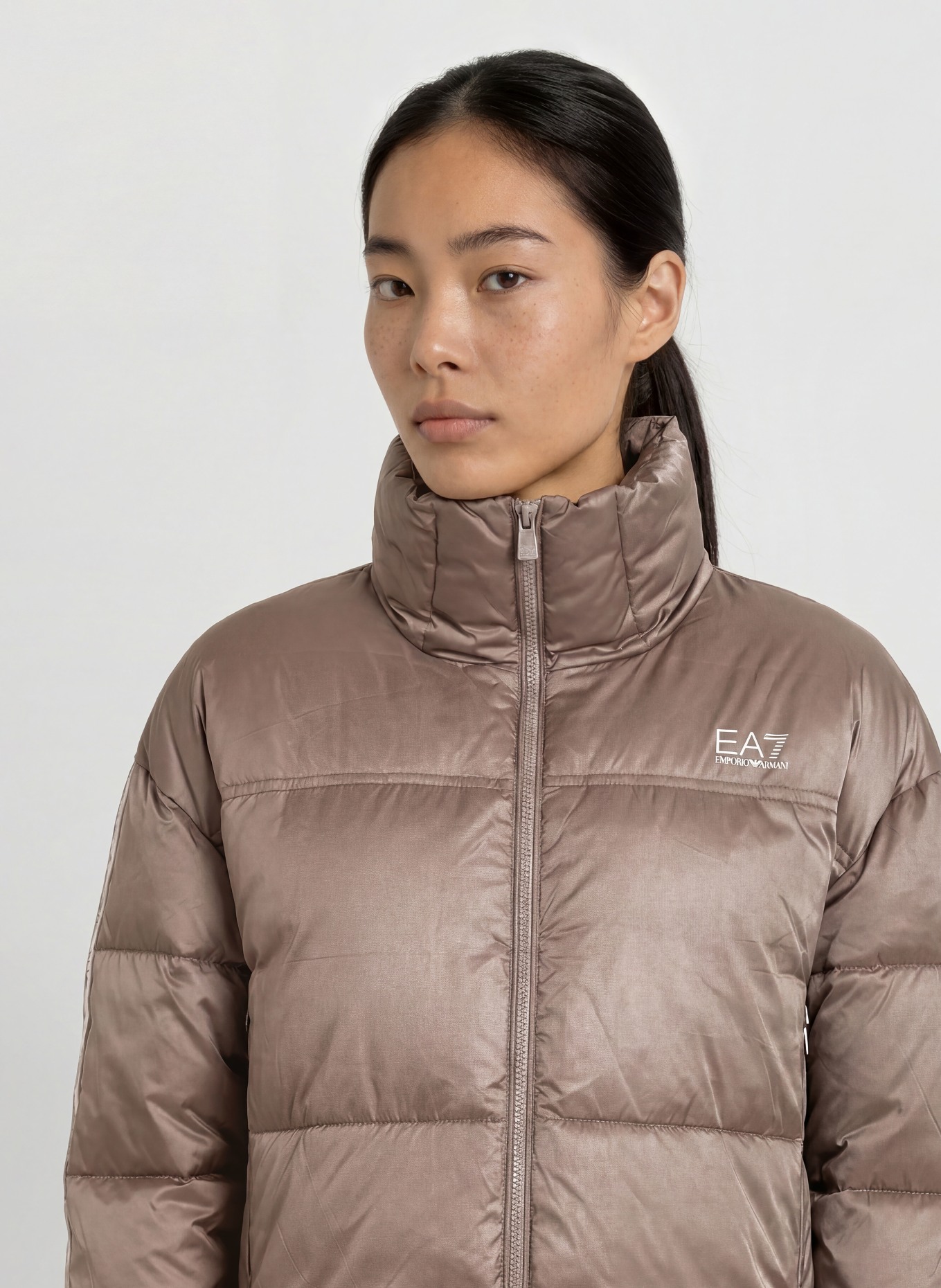 EA7 EMPORIO ARMANI Quilted jacket: DUSKY PINK