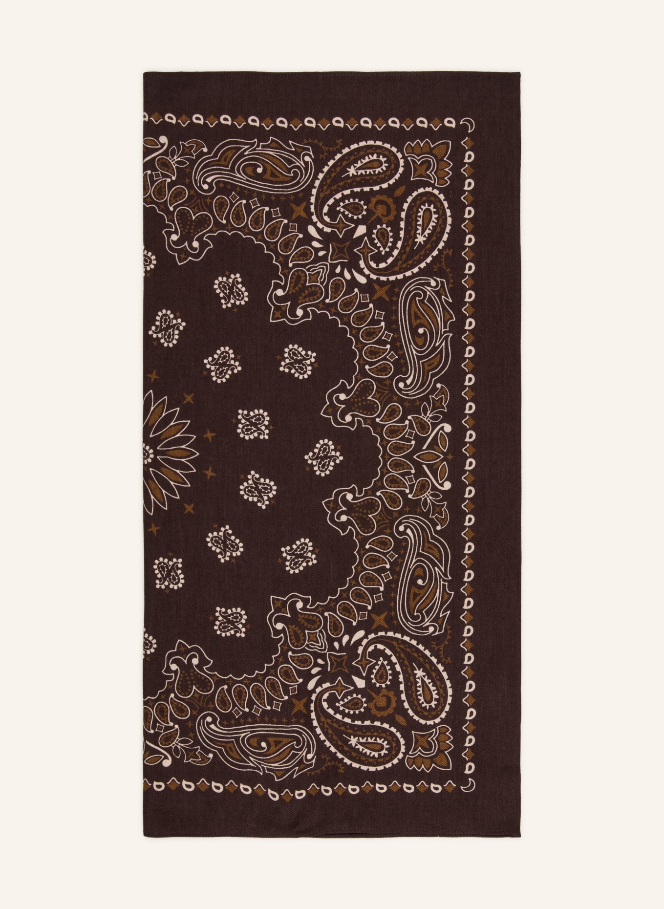 darling harbour Scarf with silk: DARK BROWN