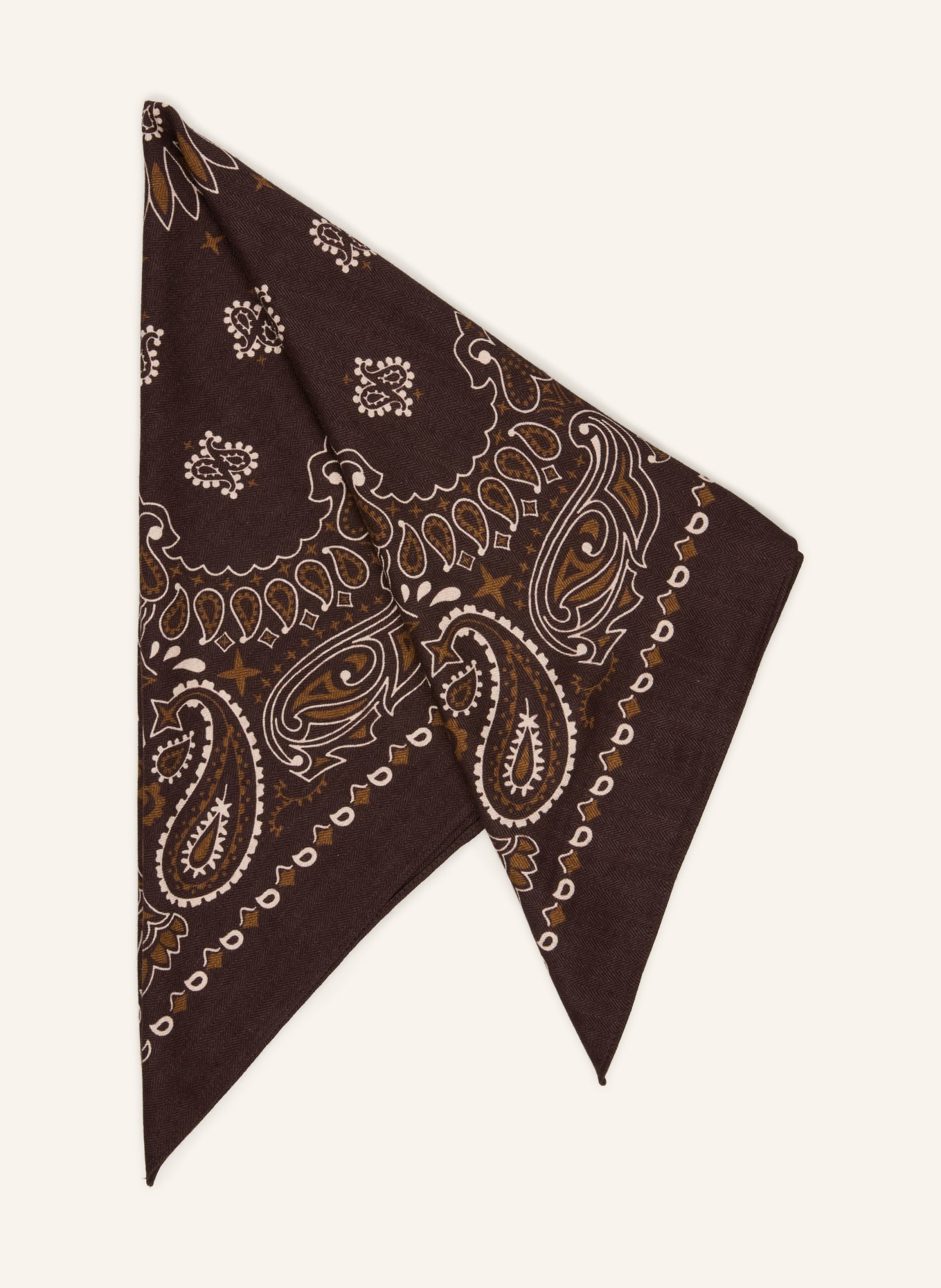 darling harbour Scarf with silk: DARK BROWN