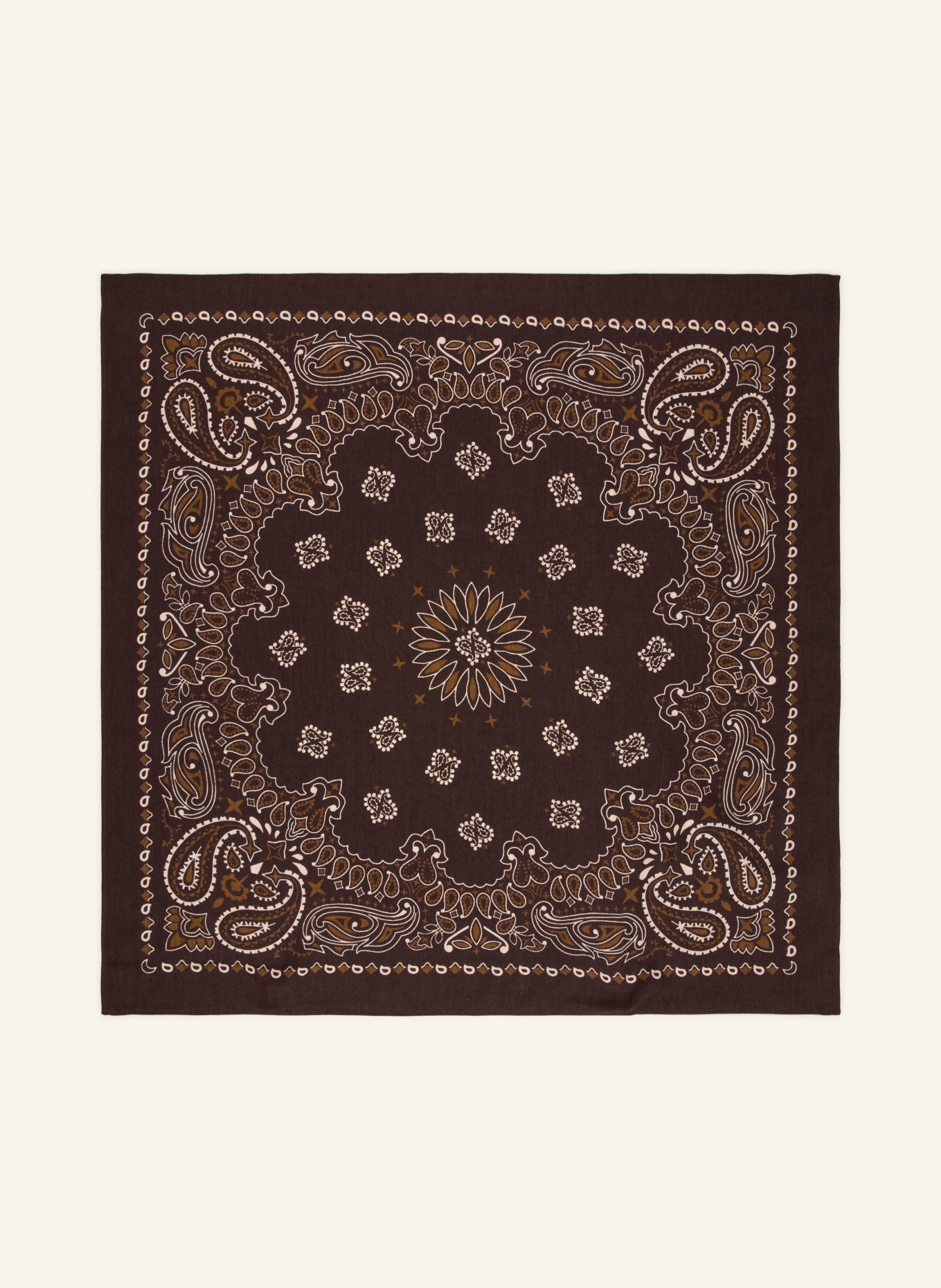 darling harbour Scarf with silk: DARK BROWN