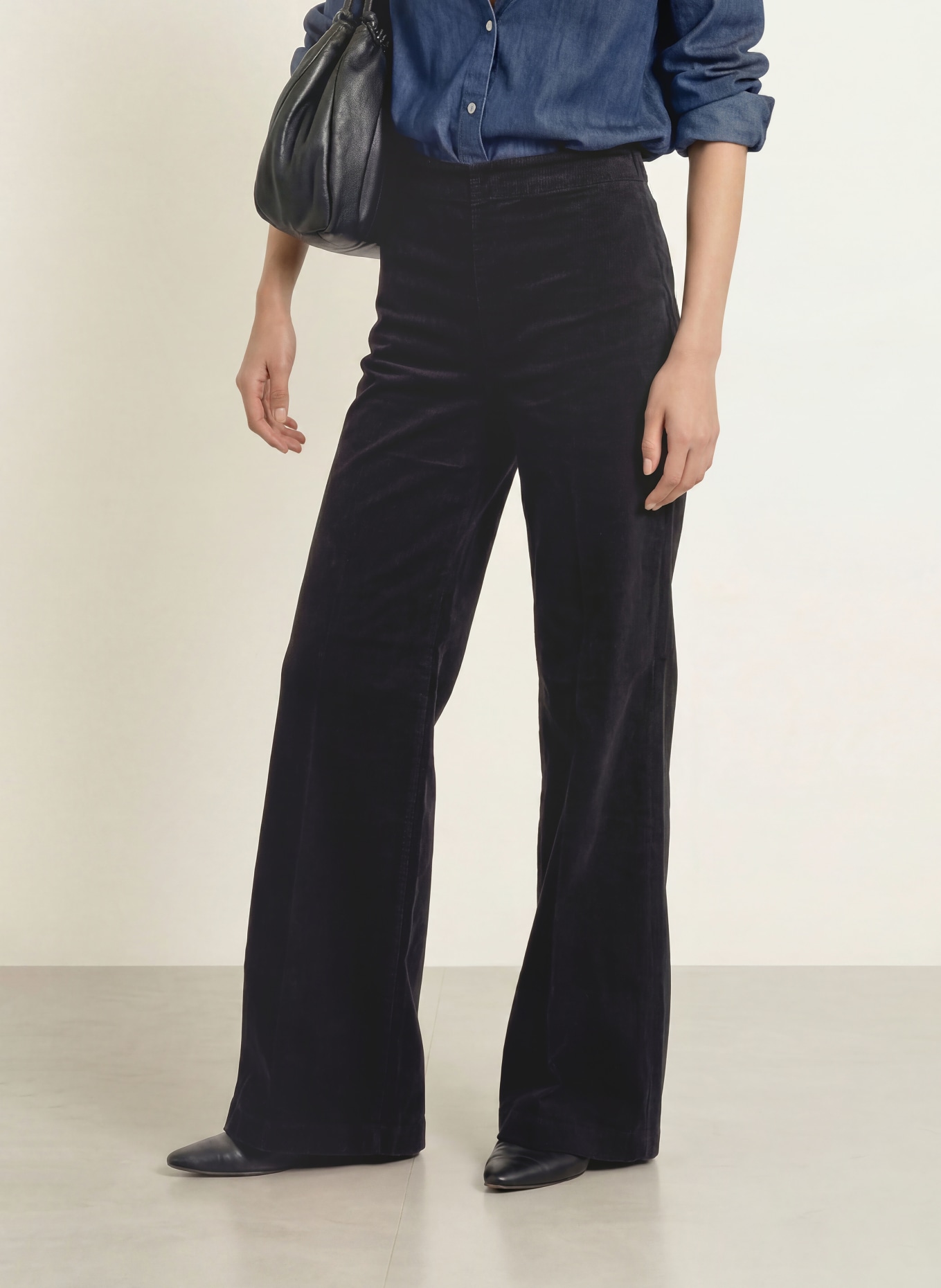 Marc O'Polo Marlene-broek MARGO van corduroy: ZWART