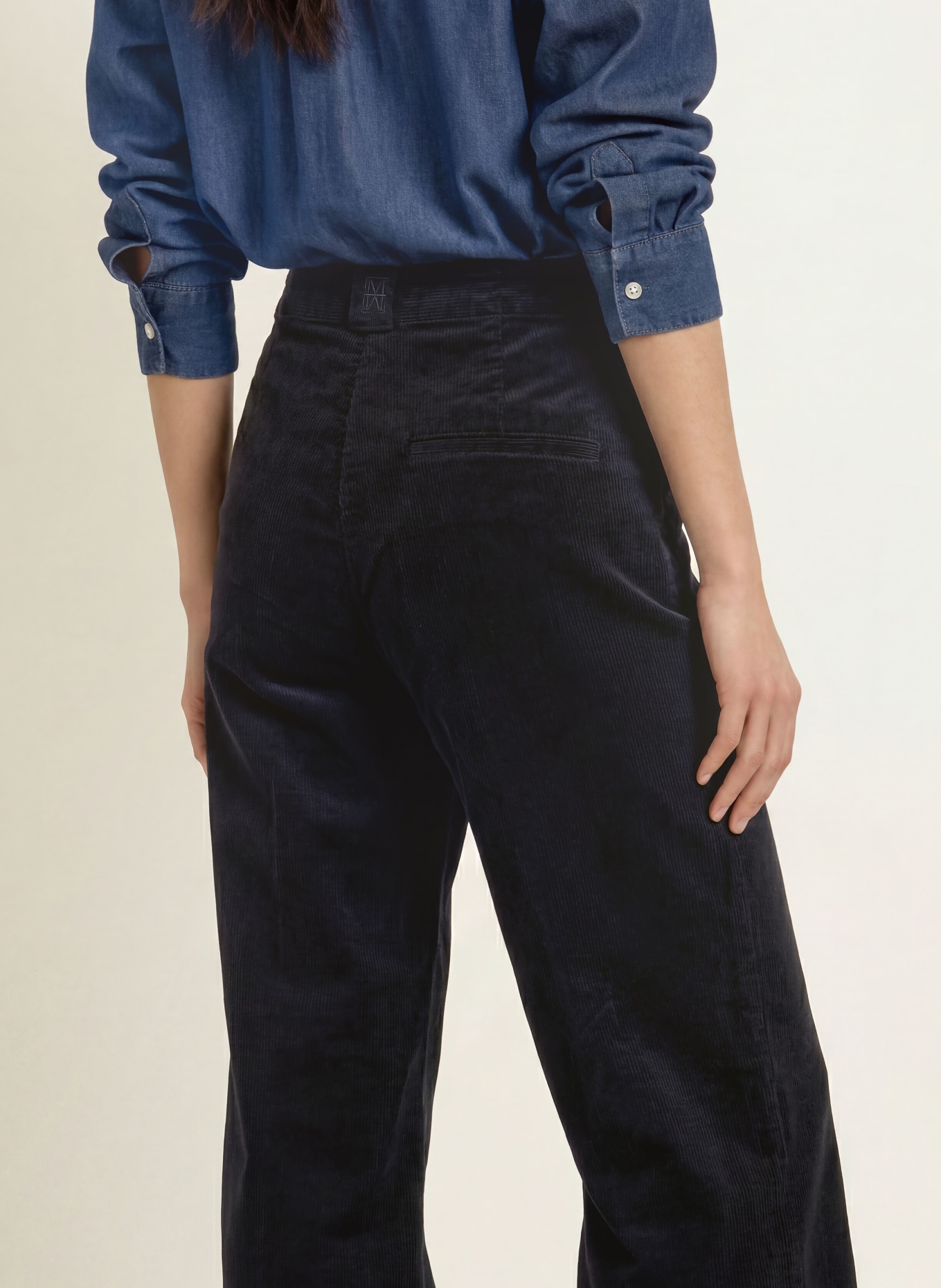 Marc O'Polo Marlene-broek MARGO van corduroy: ZWART