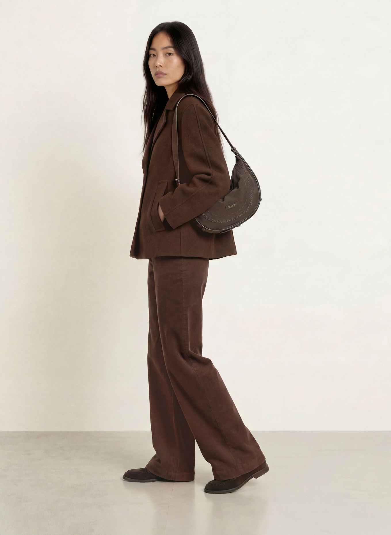 Marc O'Polo Marlene-broek MARGO van corduroy: BRUIN