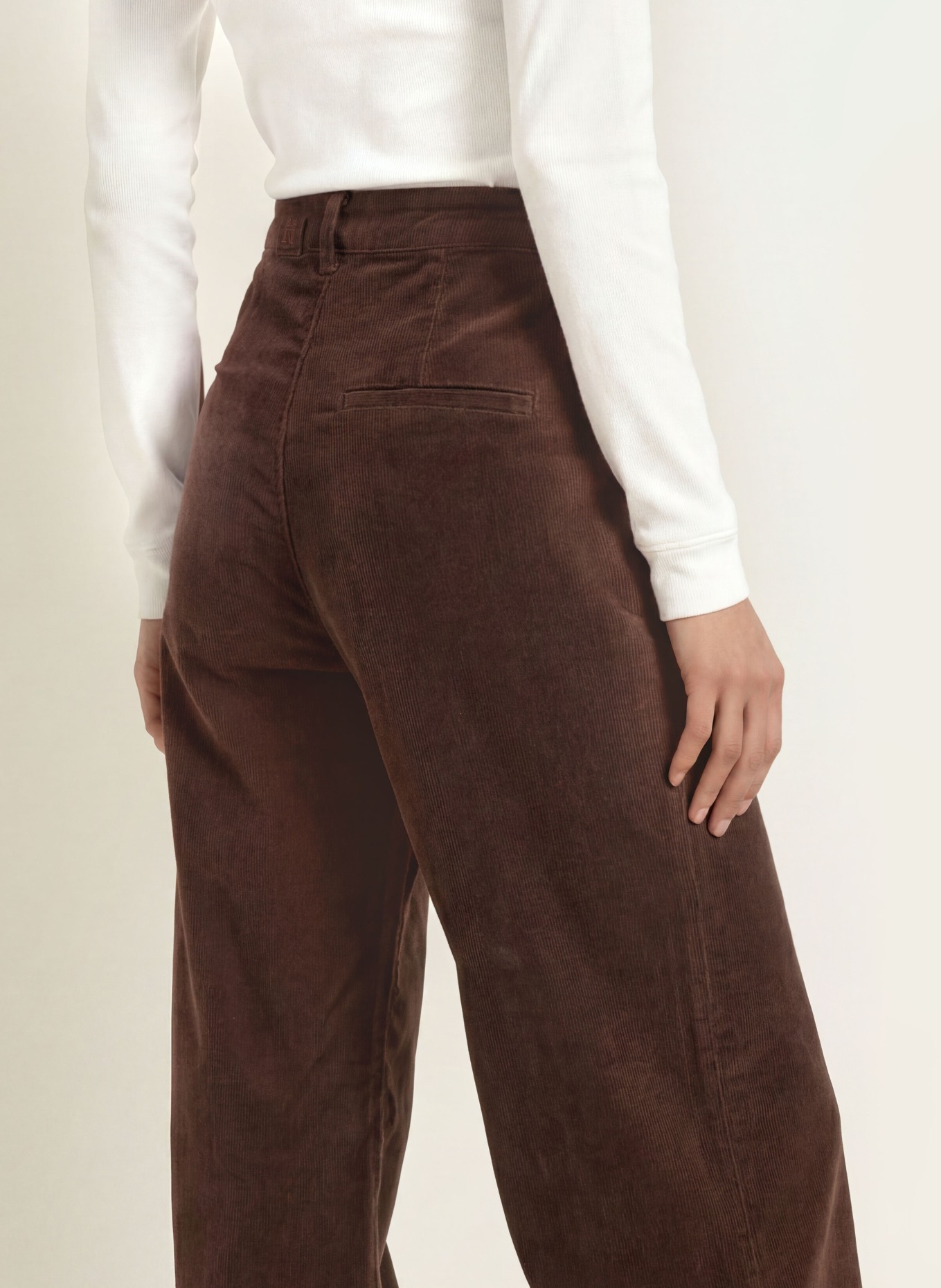 Marc O'Polo Marlene-broek MARGO van corduroy: BRUIN