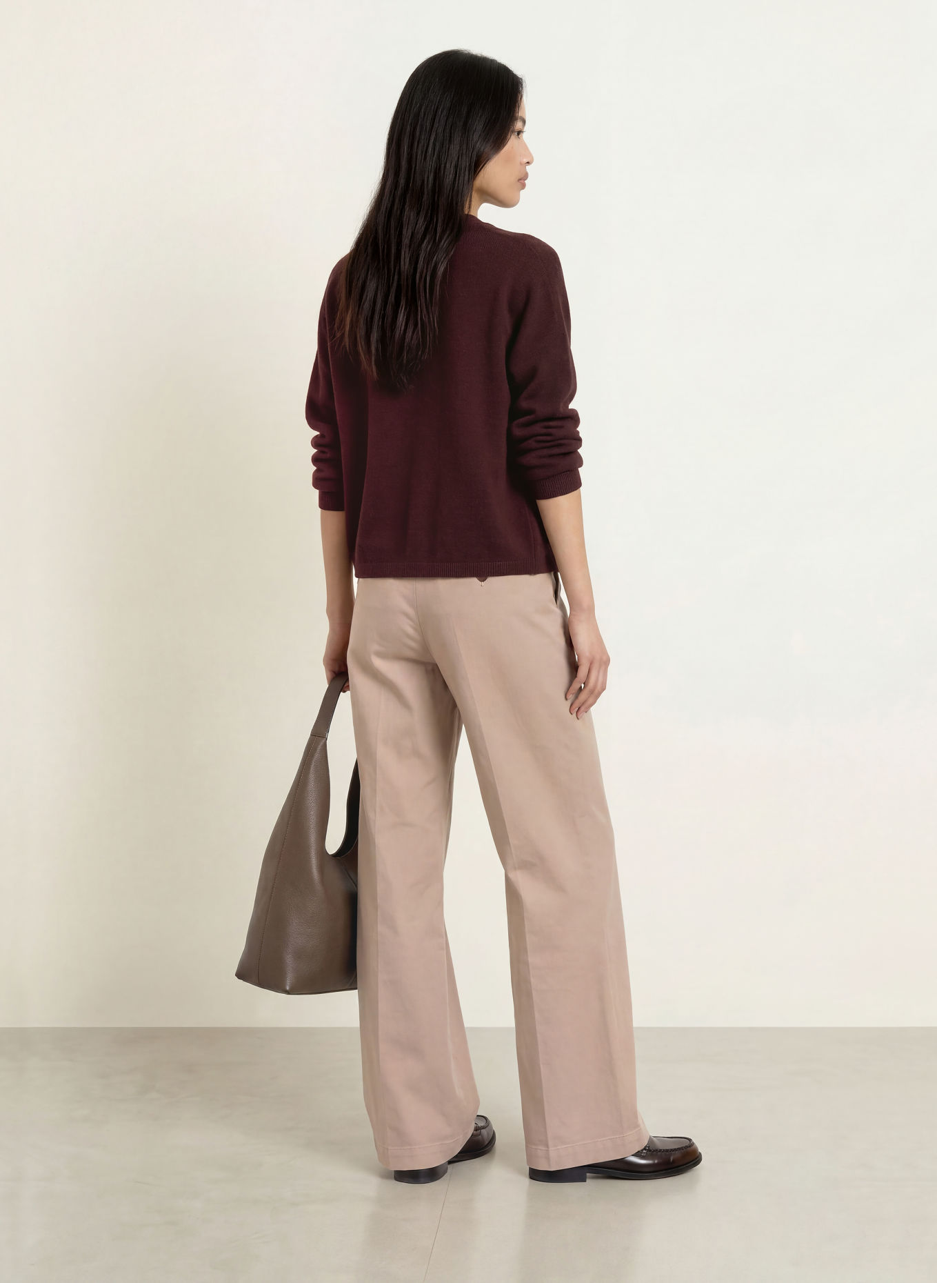 Marc O'Polo Wide-leg trousers: BEIGE