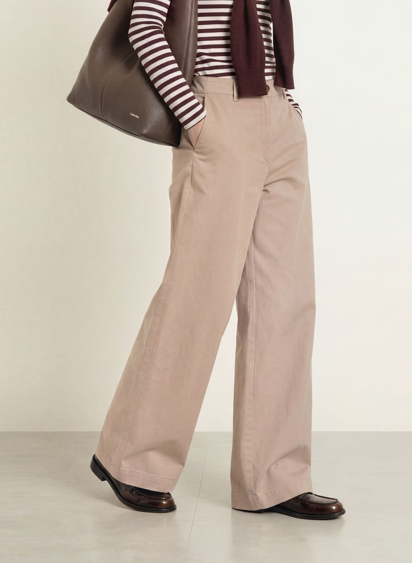 Marc O'Polo Wide-leg trousers: BEIGE