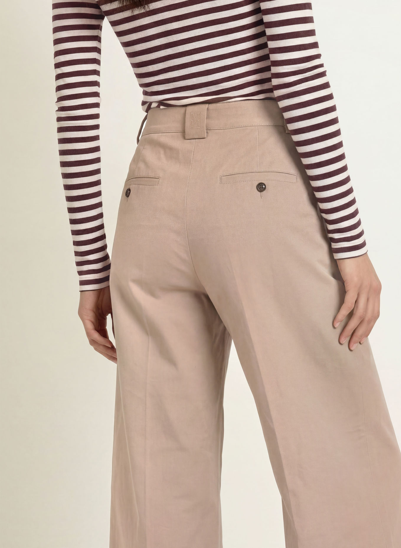 Marc O'Polo Wide-leg trousers: BEIGE