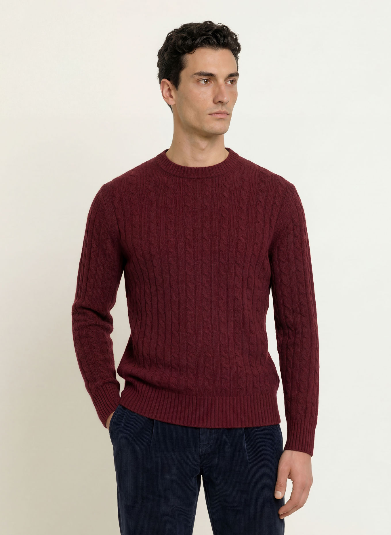 STROKESMAN'S Pullover: DUNKELROT