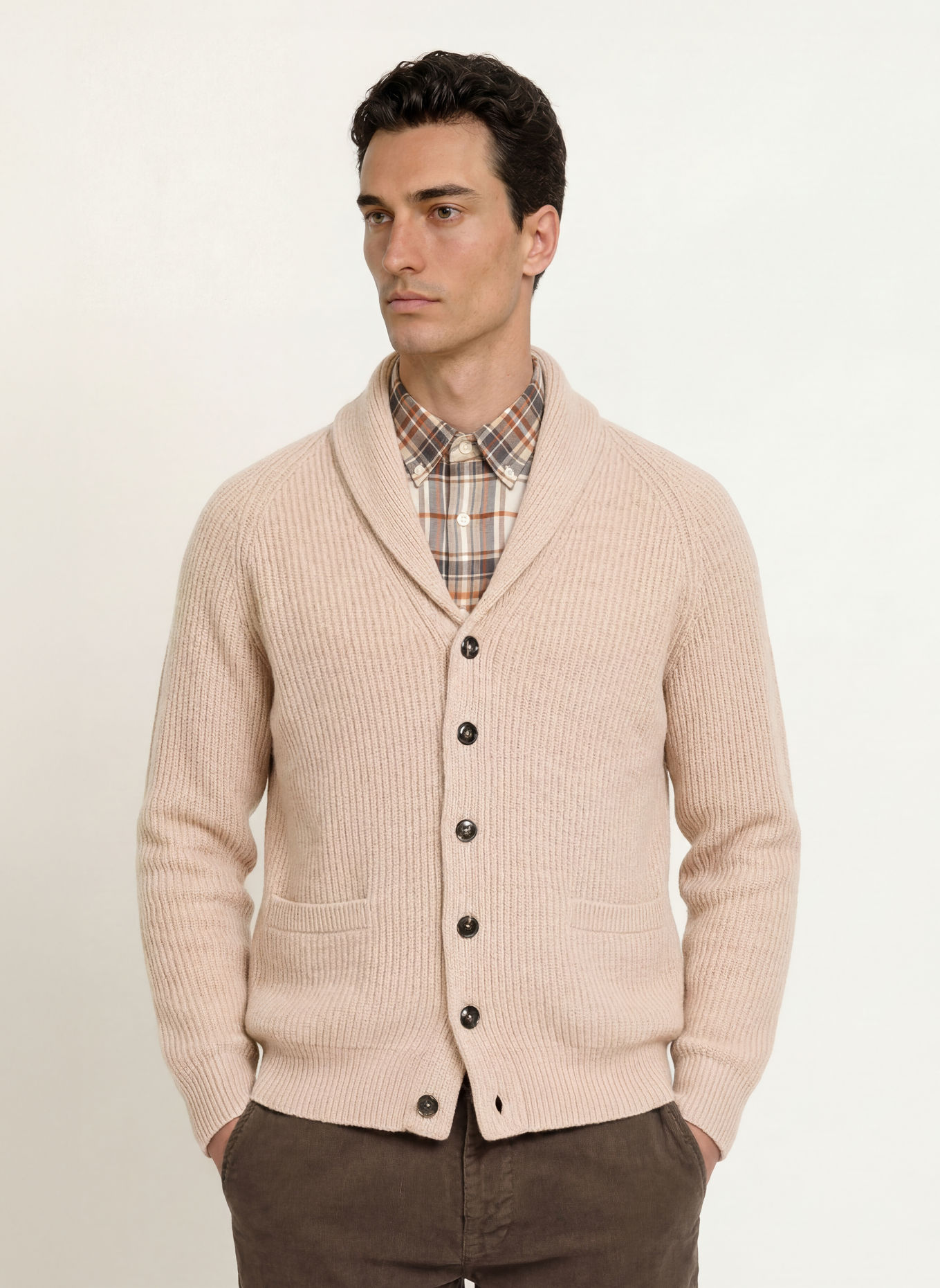 STROKESMAN'S Cardigan: BEJ