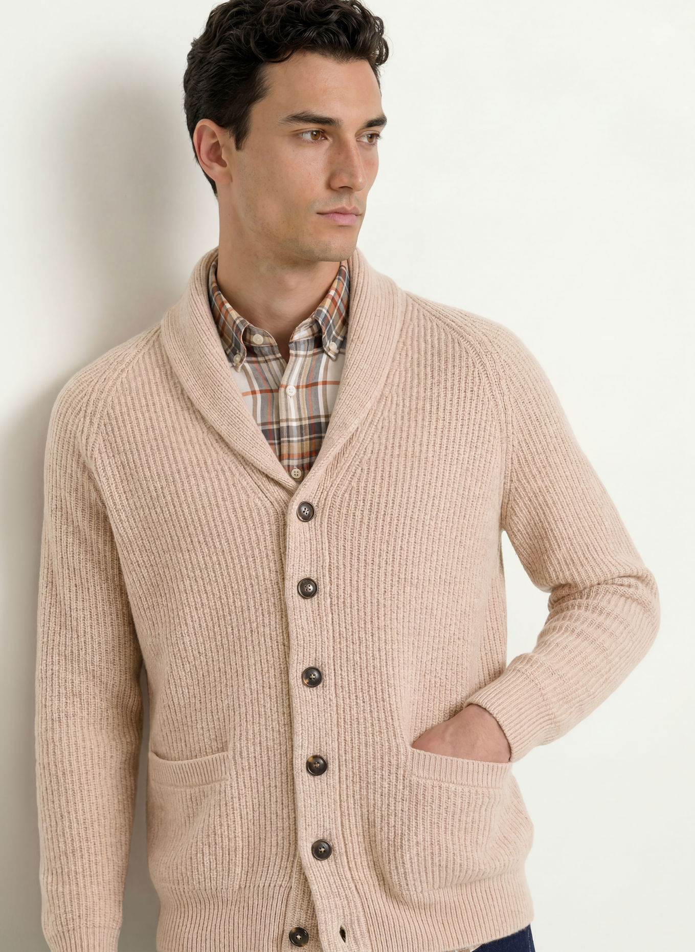 STROKESMAN'S Cardigan: BEJ