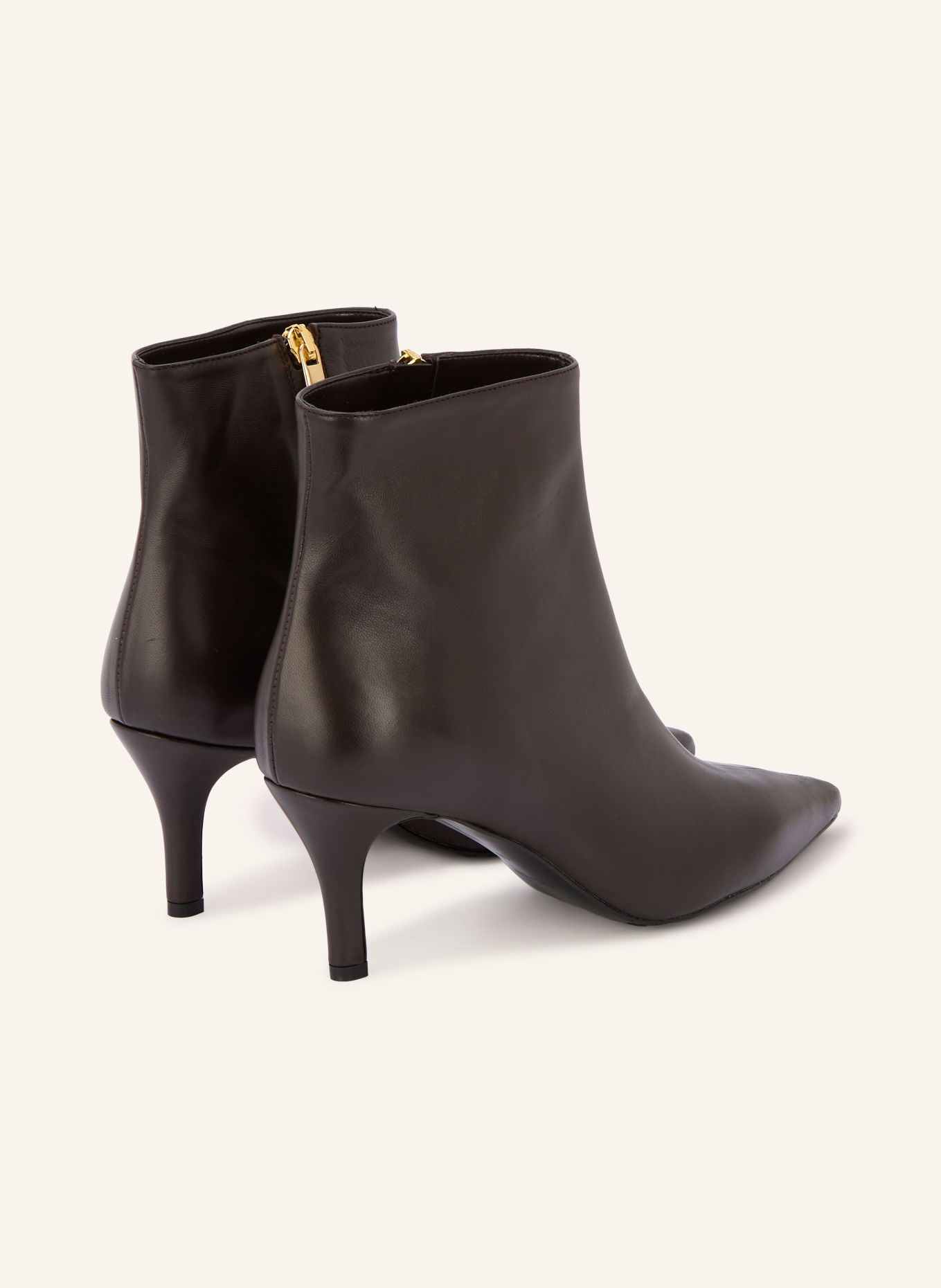 MRS & HUGS Laarsjes: MARRON FONCÉ / GOUD