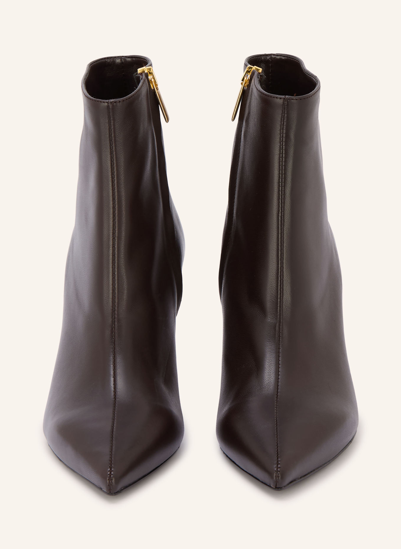 MRS & HUGS Laarsjes: MARRON FONCÉ / GOUD
