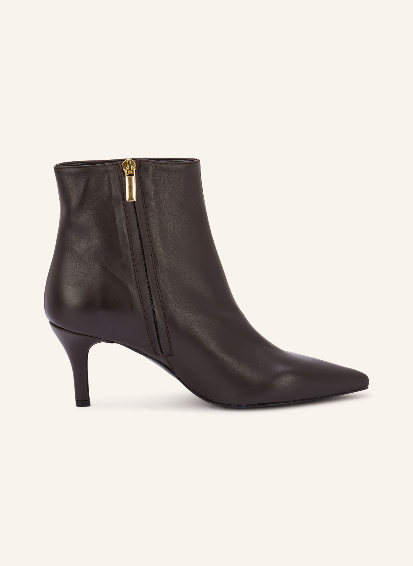 MRS & HUGS Laarsjes: MARRON FONCÉ / GOUD