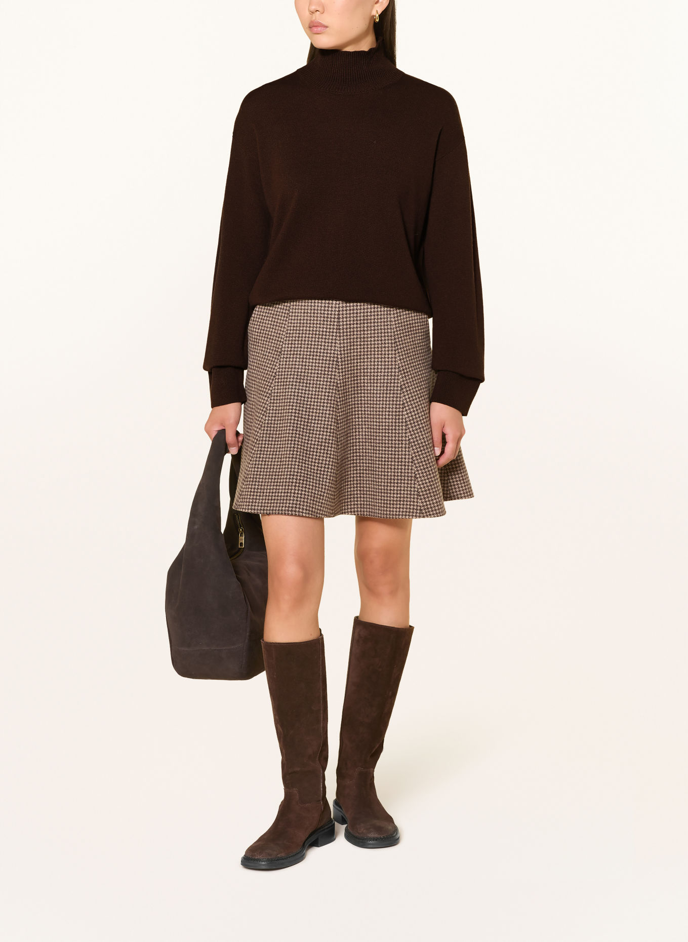 GANT Pull à col roulé: MARRON FONCÉ