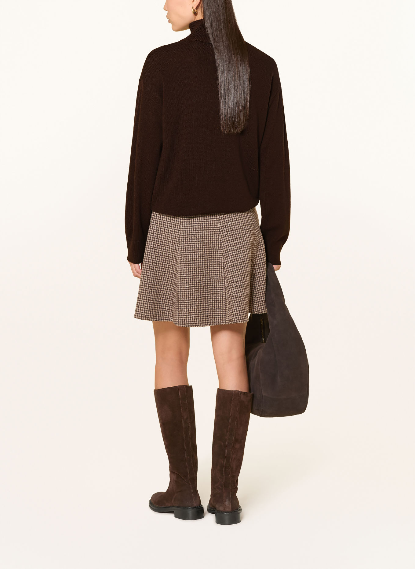 GANT Pull à col roulé: MARRON FONCÉ