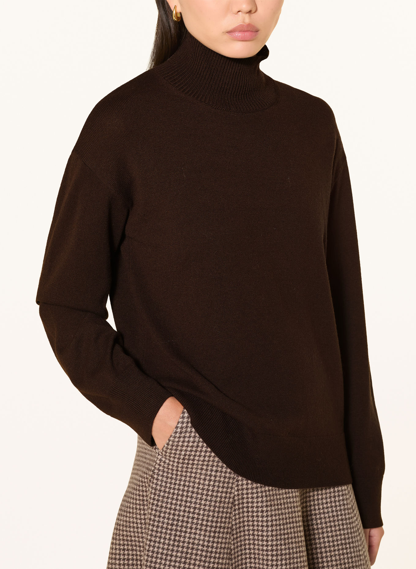 GANT Pull à col roulé: MARRON FONCÉ