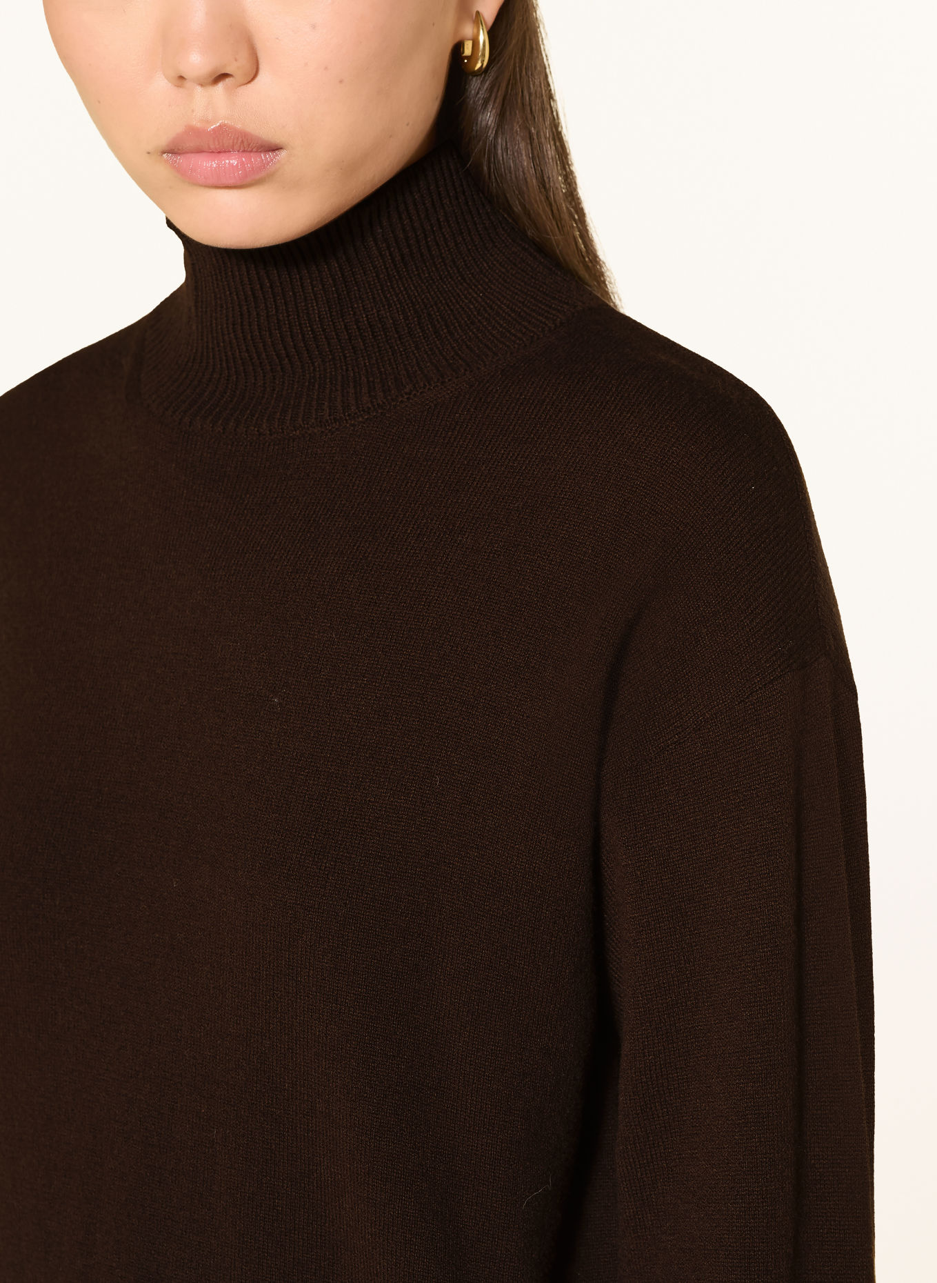 GANT Pull à col roulé: MARRON FONCÉ