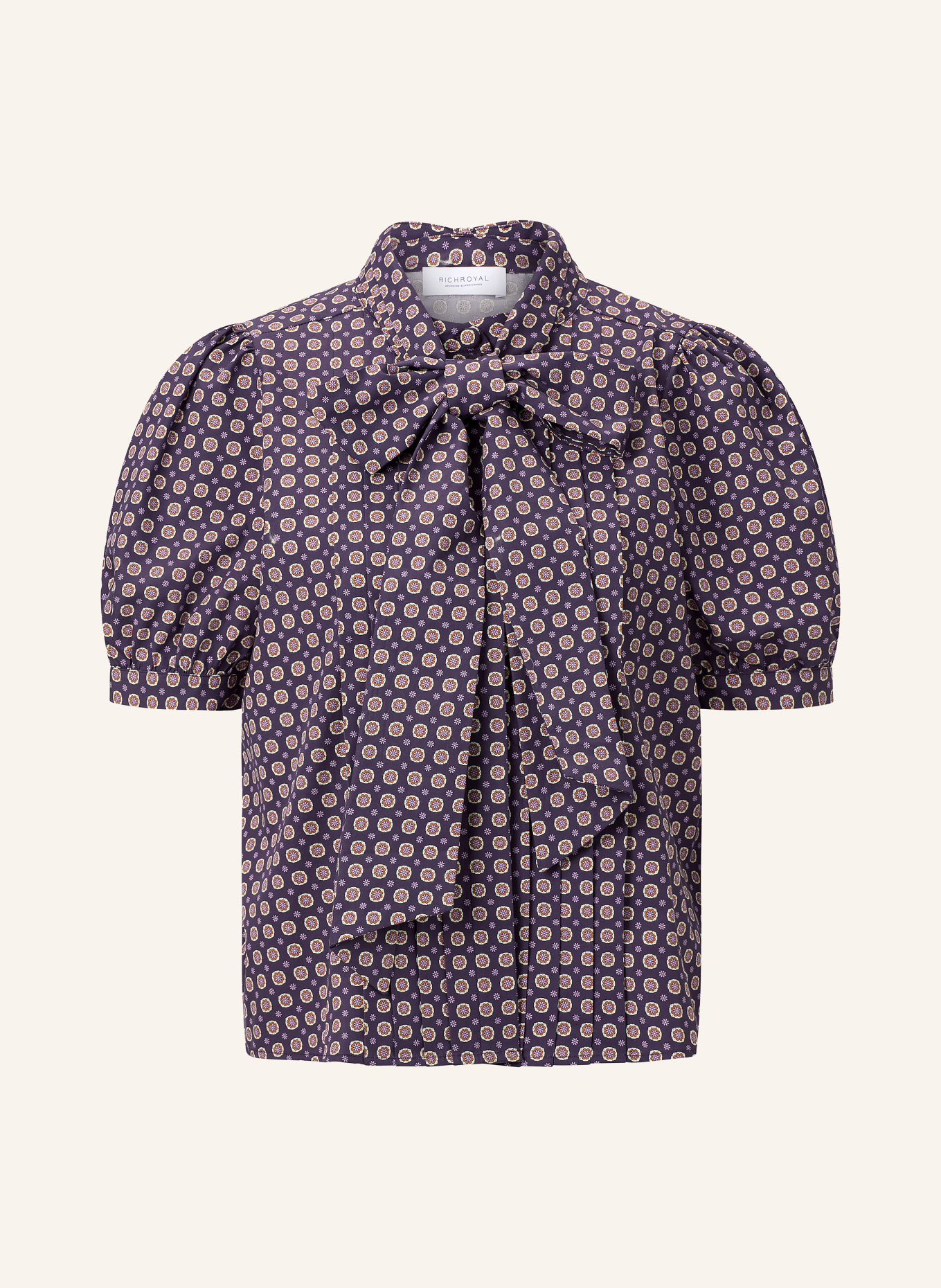 Rich & Royal Blouse with detachable bow: DARK PURPLE / LIGHT PURPLE / ORANGE