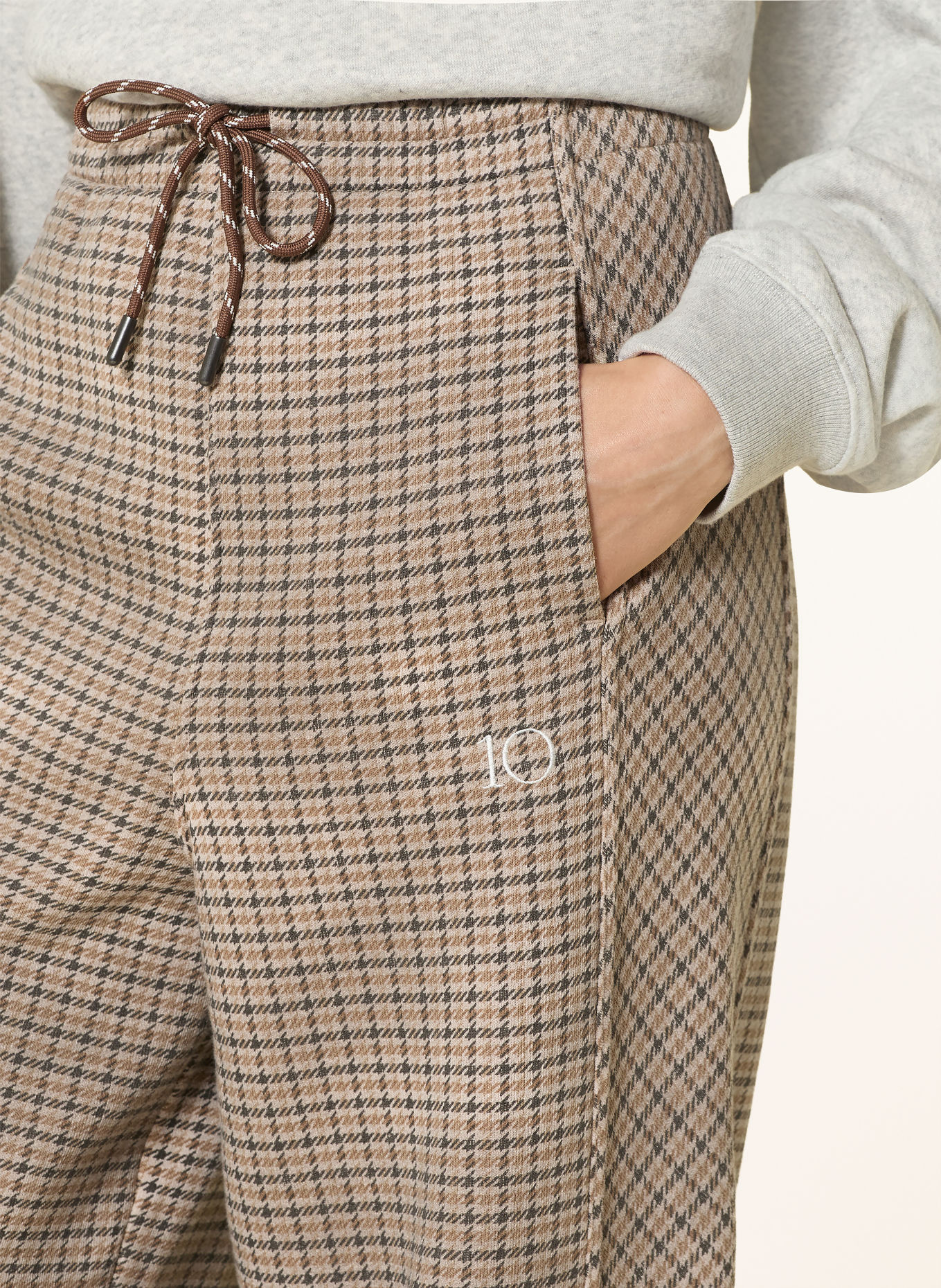 10DAYS Hose im Jogging-Stil: CREME / HELLBRAUN / DUNKELGRAU