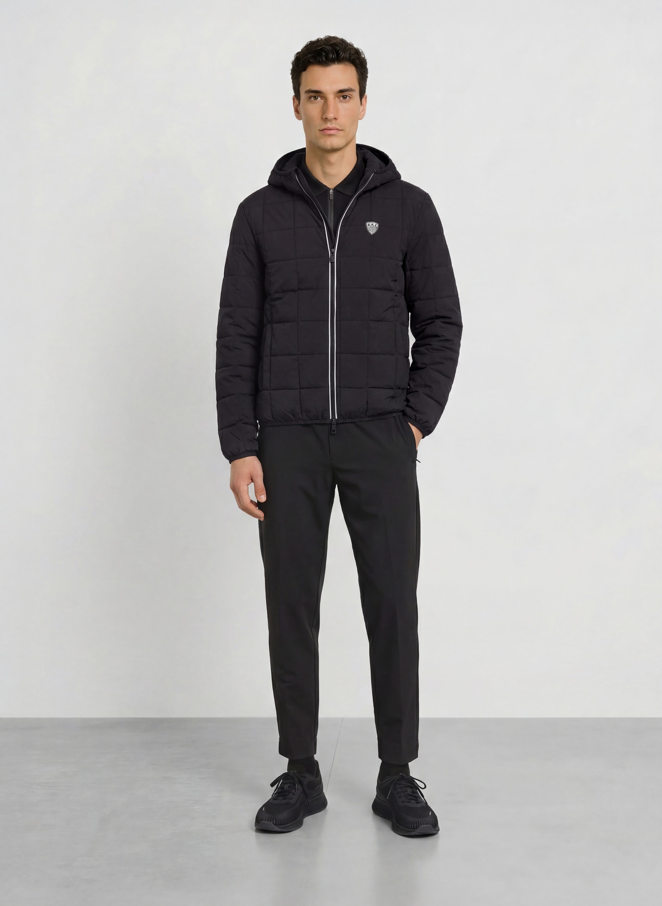 EA7 EMPORIO ARMANI Quilted jacket: BLACK