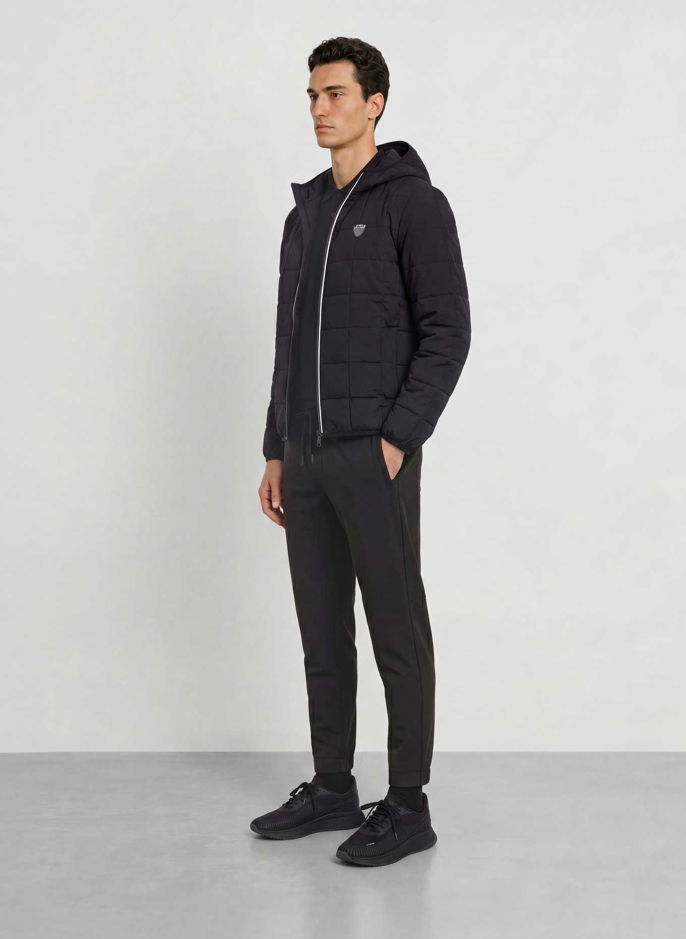 EA7 EMPORIO ARMANI Quilted jacket: BLACK
