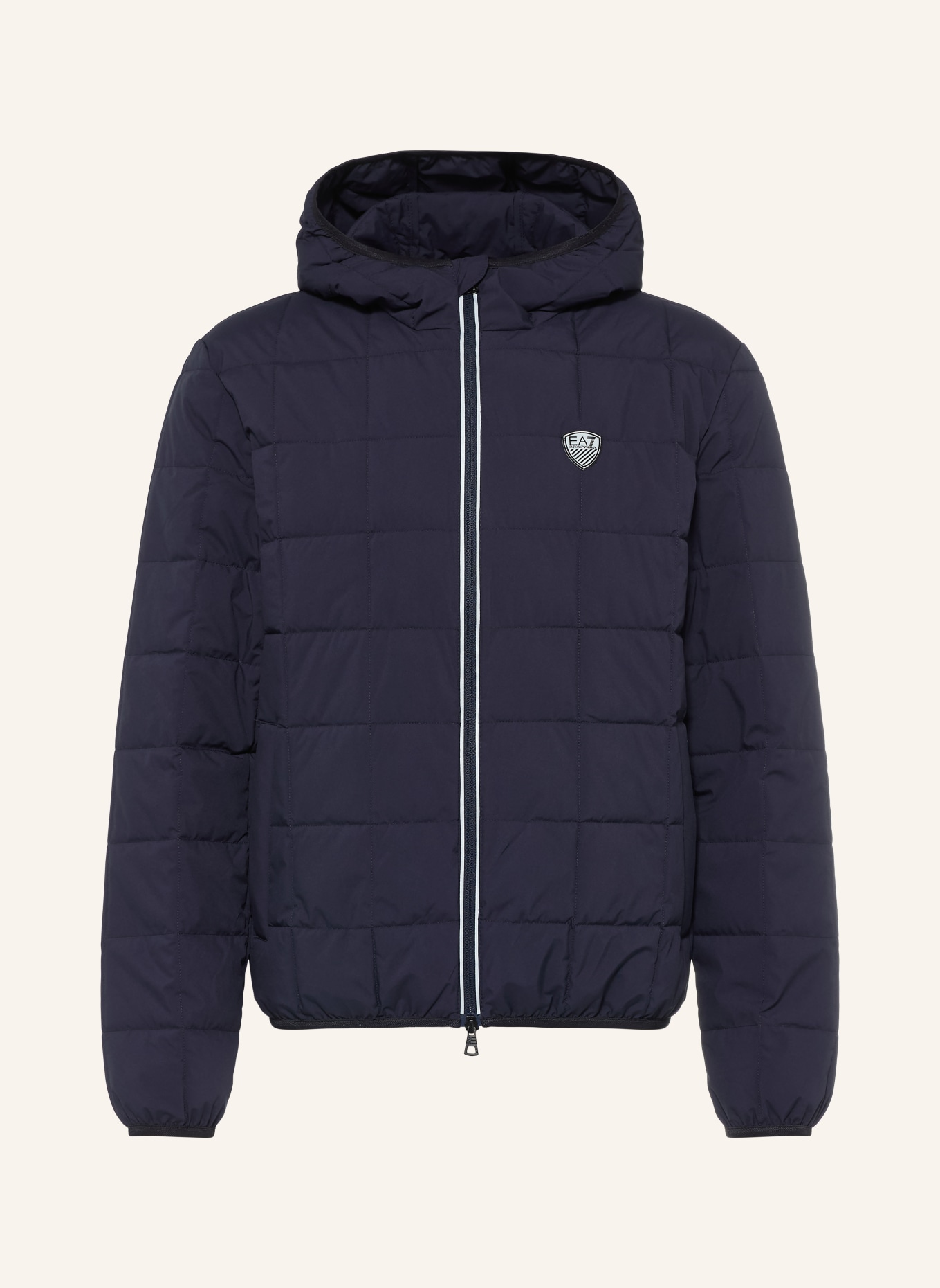 EA7 EMPORIO ARMANI Prošívaná bunda: TMAVĚ MODRÁ