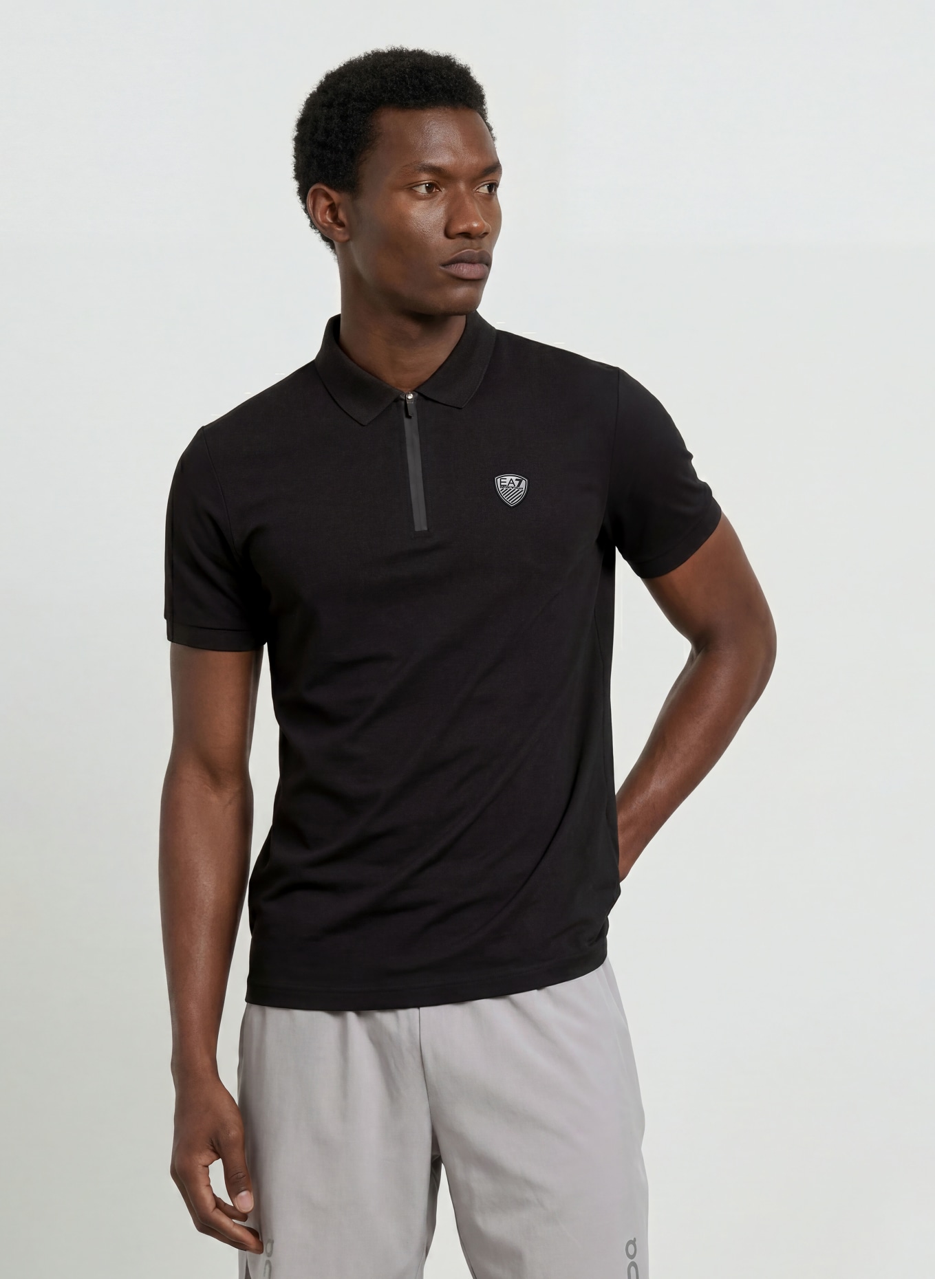 EA7 EMPORIO ARMANI Jersey-Poloshirt TRAIN: SCHWARZ