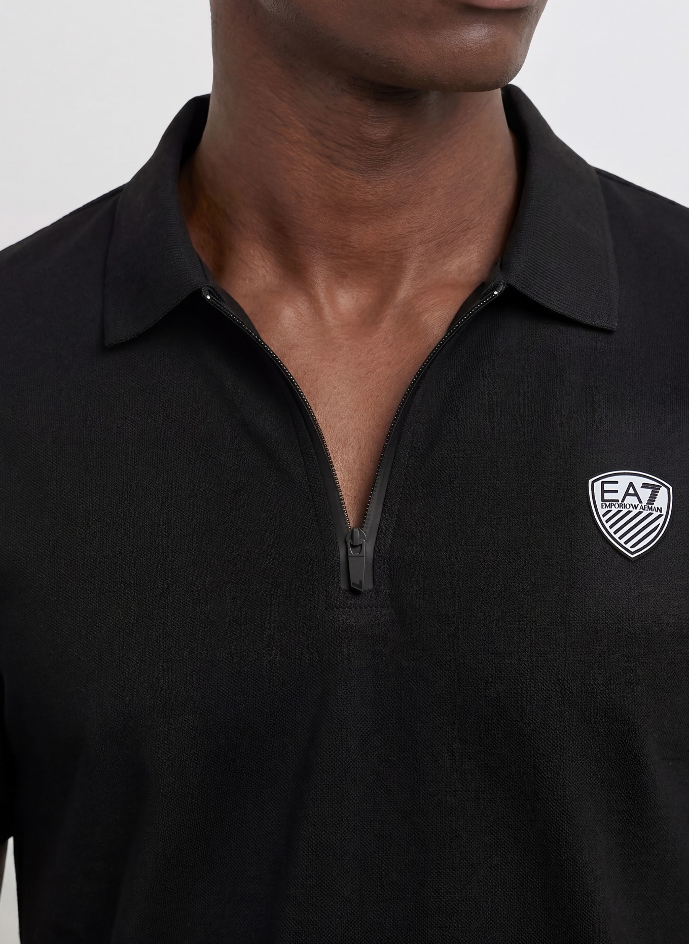 EA7 EMPORIO ARMANI Jersey-Poloshirt TRAIN: SCHWARZ