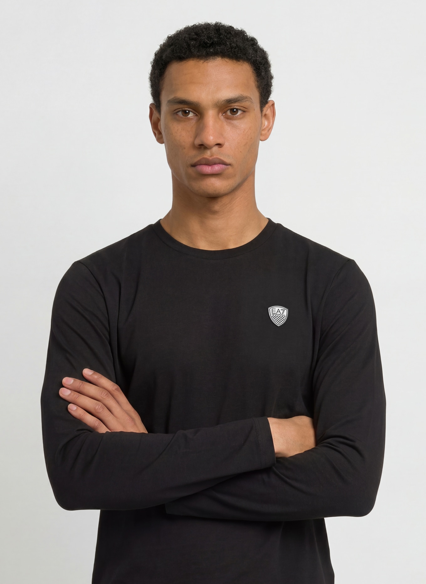 EA7 EMPORIO ARMANI Longsleeve: SCHWARZ