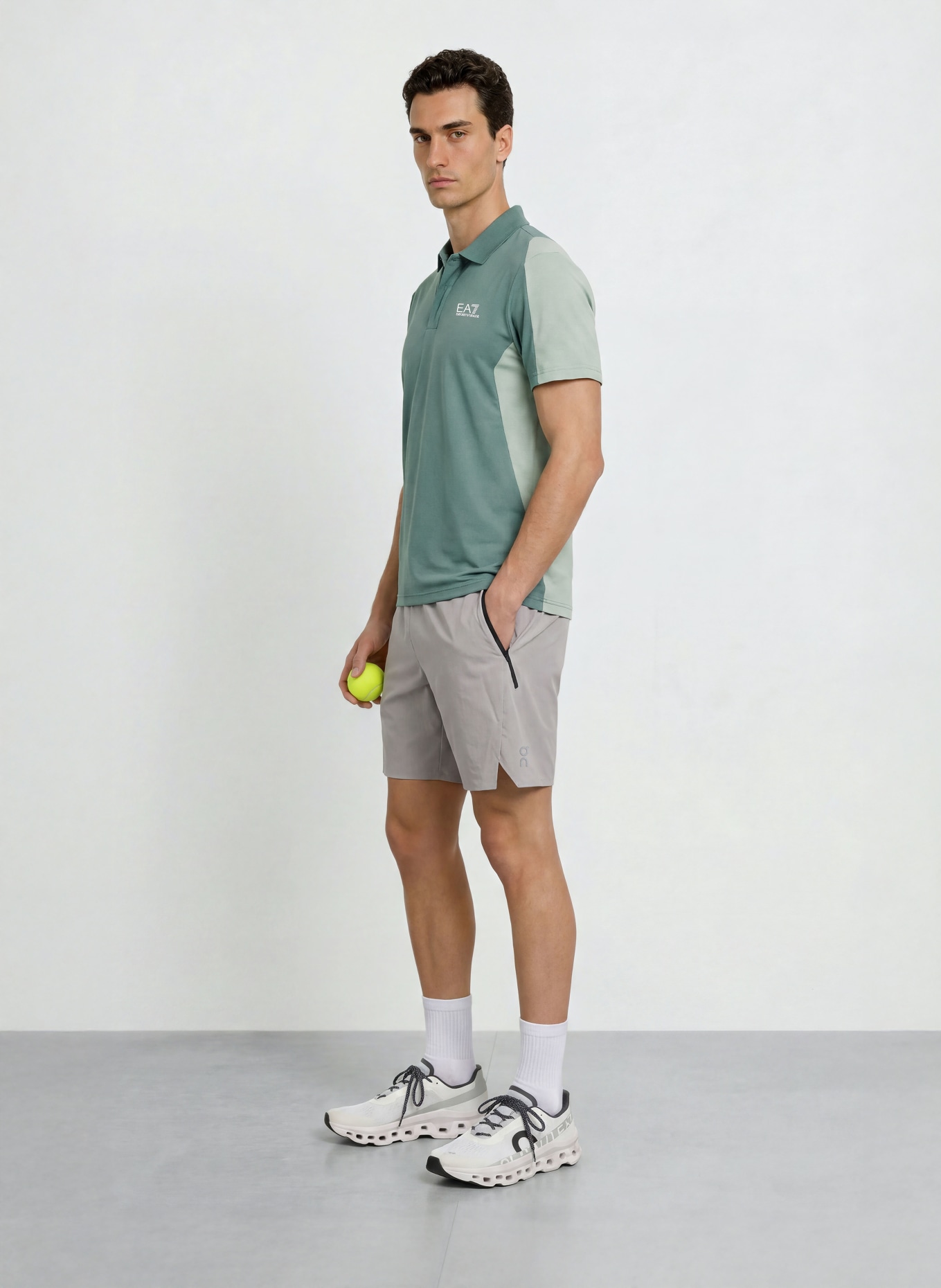 EA7 EMPORIO ARMANI Funktions-Poloshirt TENNIS PRO: GRÜN / HELLGRÜN