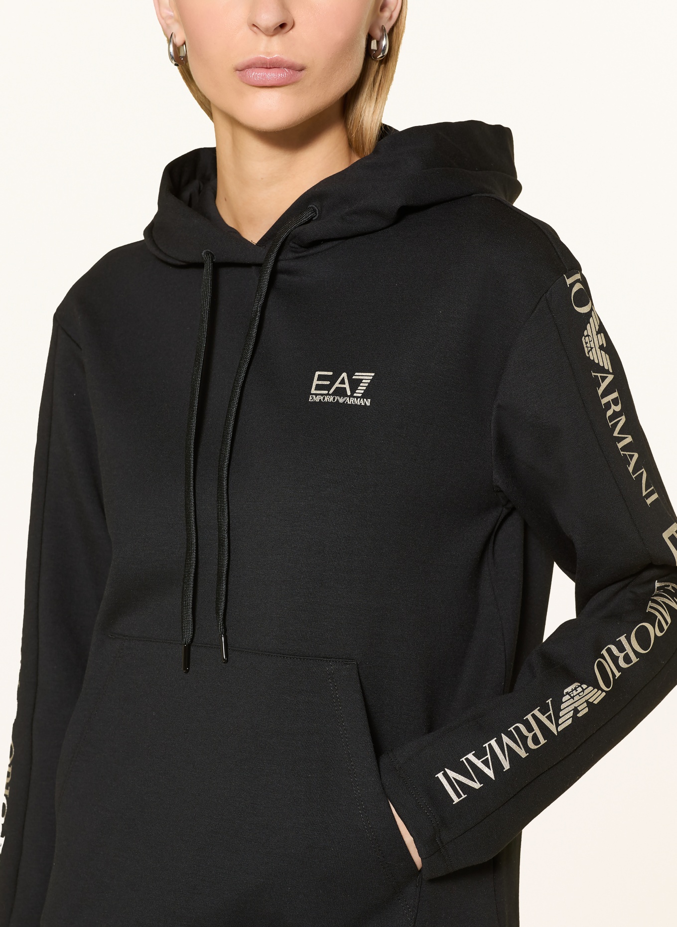 EA7 EMPORIO ARMANI Trainingsanzug: SCHWARZ / SILBER