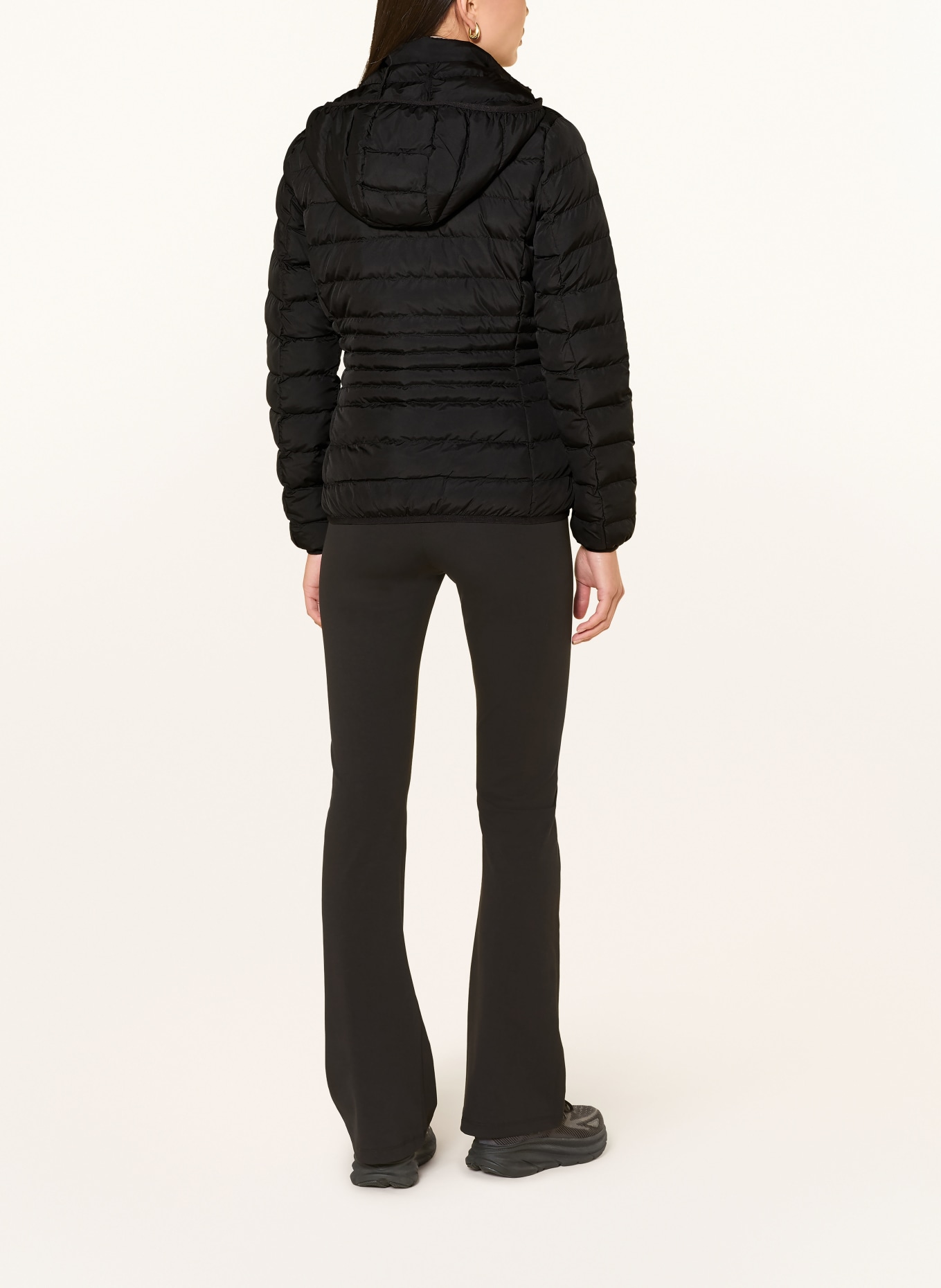 EA7 EMPORIO ARMANI Quilted jacket with detachable hood: BLACK / GOLD