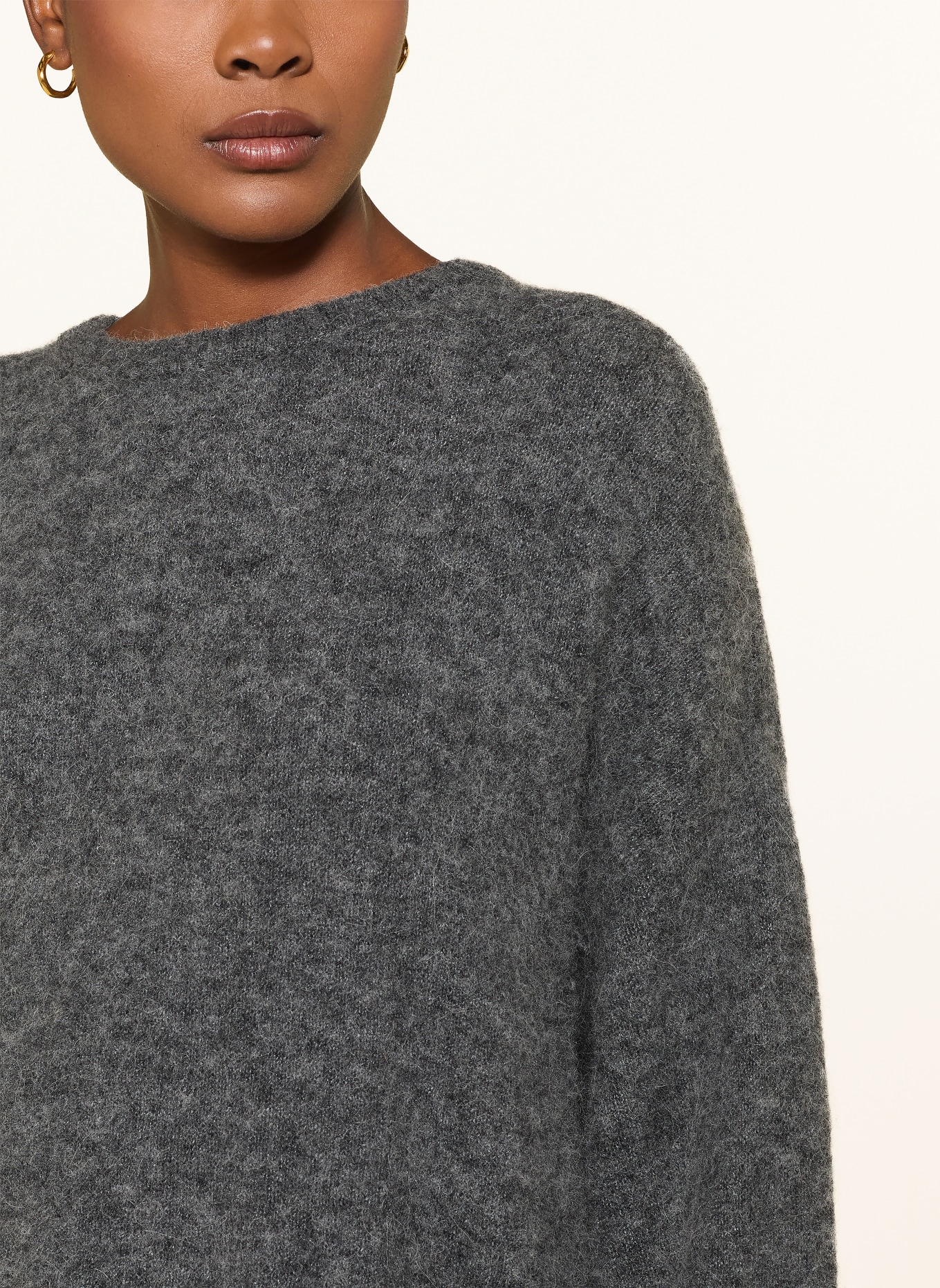 American Vintage Oversized-Pullover VITOW mit Alpaka: DUNKELGRAU