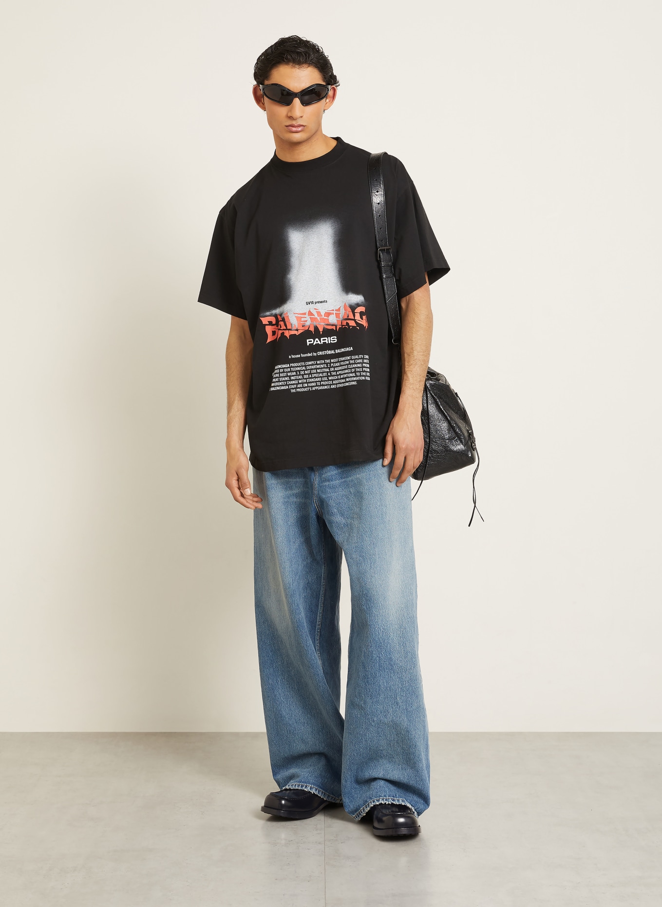 BALENCIAGA Oversized-Shirt THE DOOR: SCHWARZ