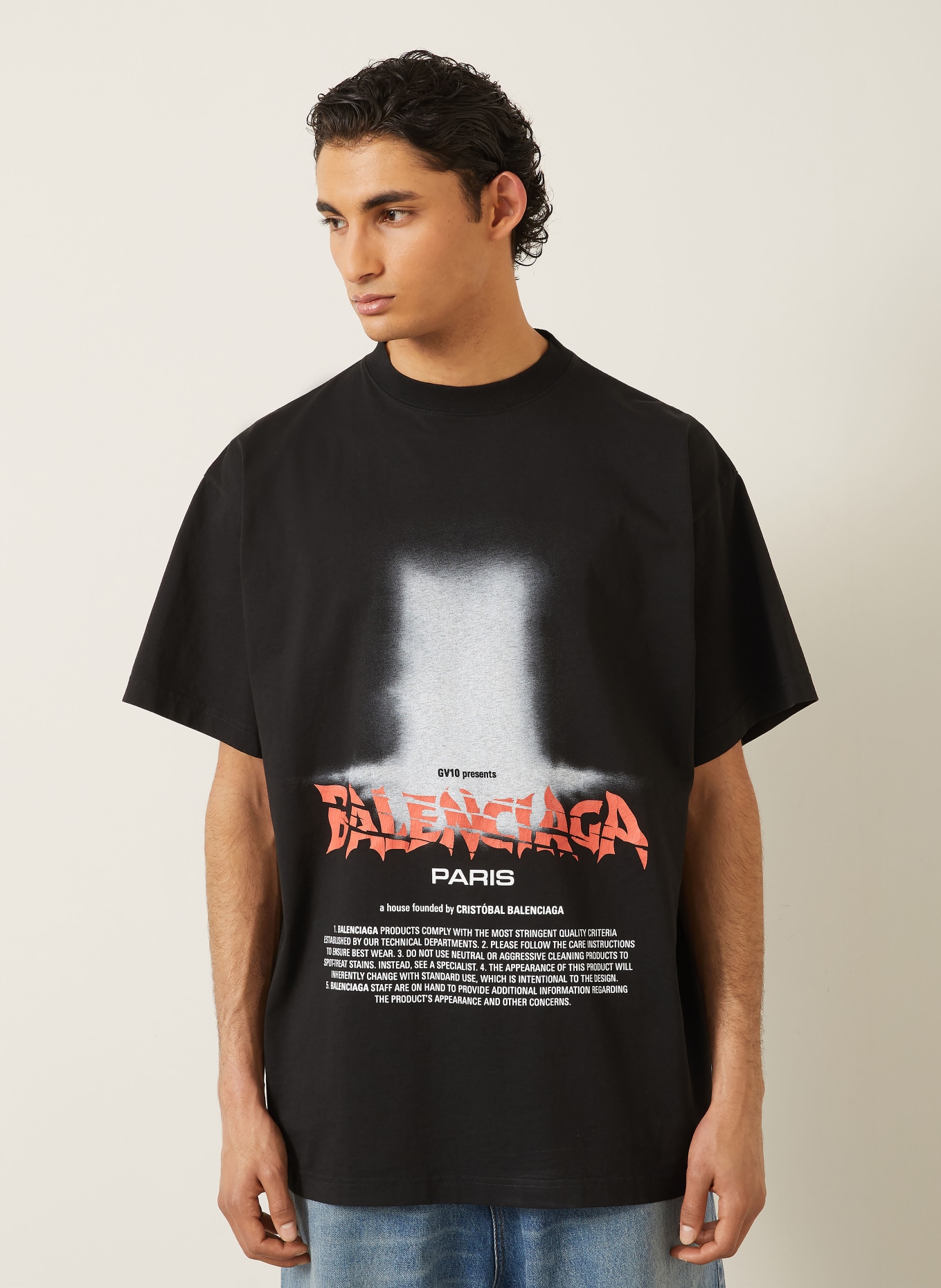 BALENCIAGA Oversized-Shirt THE DOOR: SCHWARZ