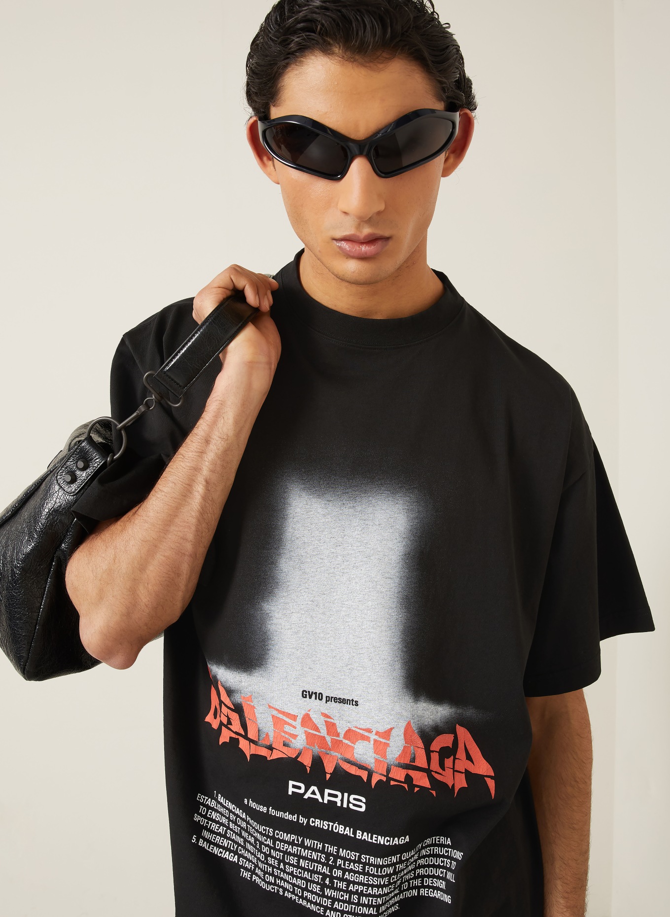 BALENCIAGA Oversized-Shirt THE DOOR: SCHWARZ