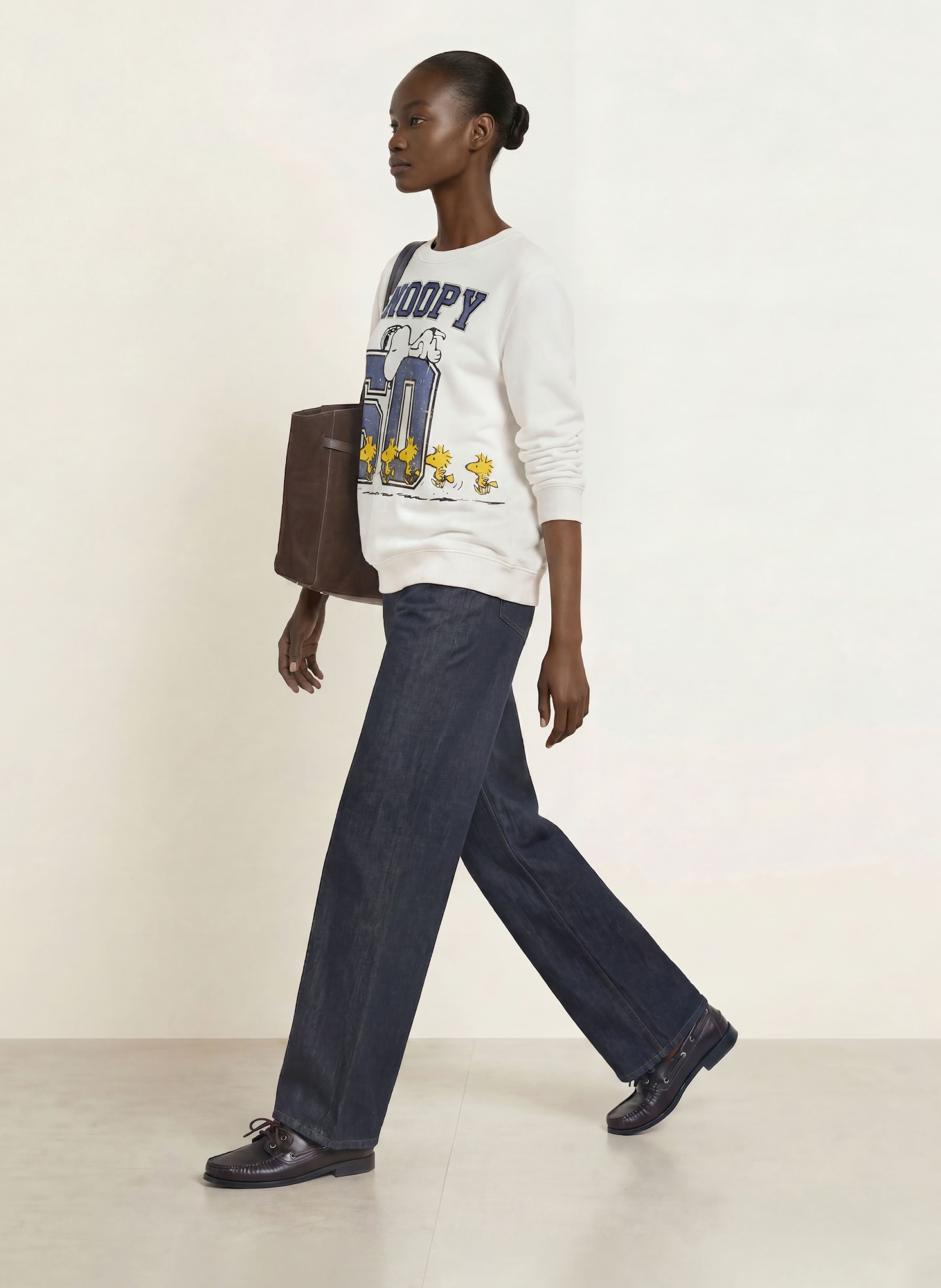 FrogBox Sweatshirt med strass: VIT / GUL / MÖRKBLÅ