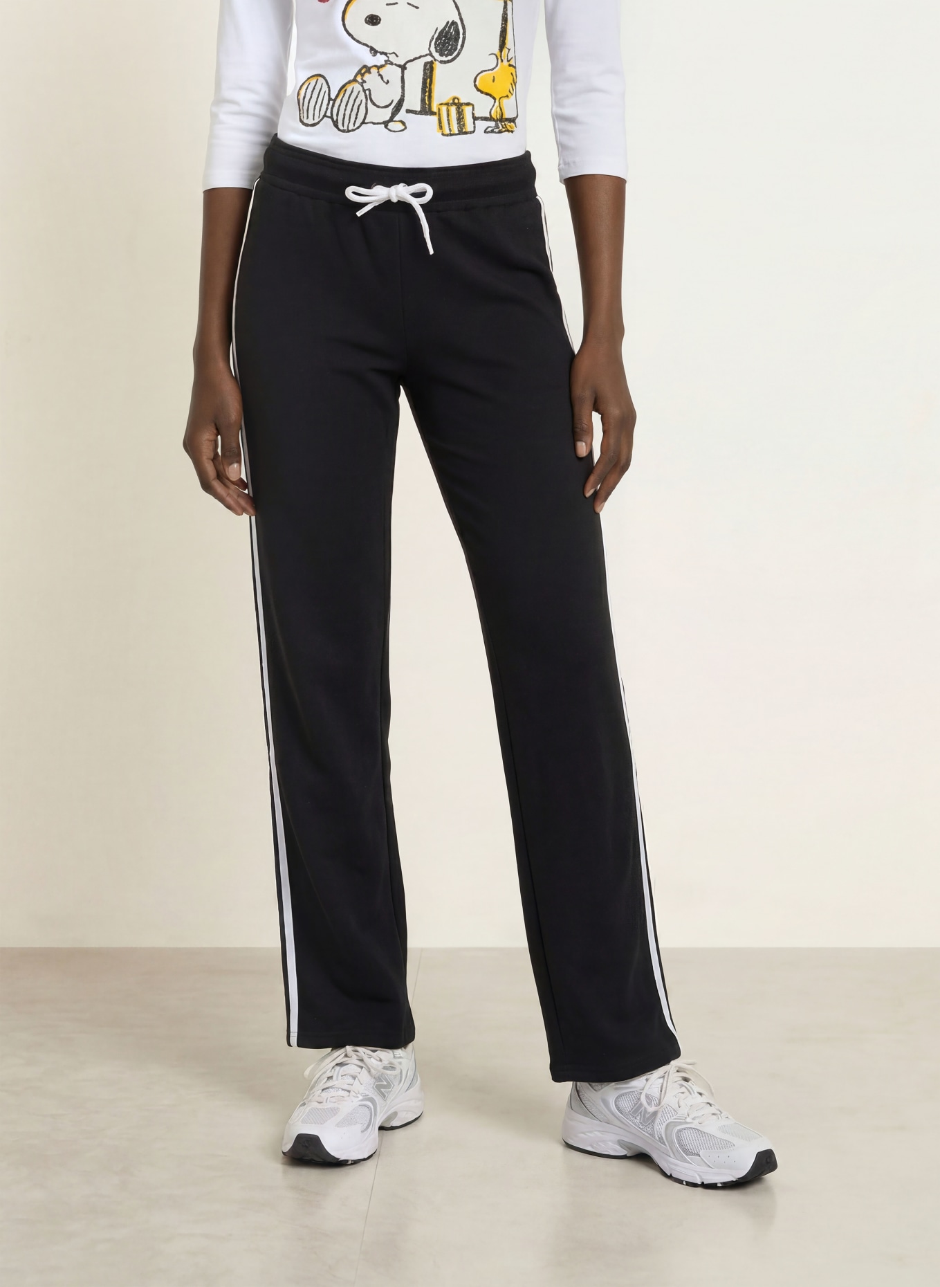 FrogBox Sweatpants med galonstriber: SORT / HVID