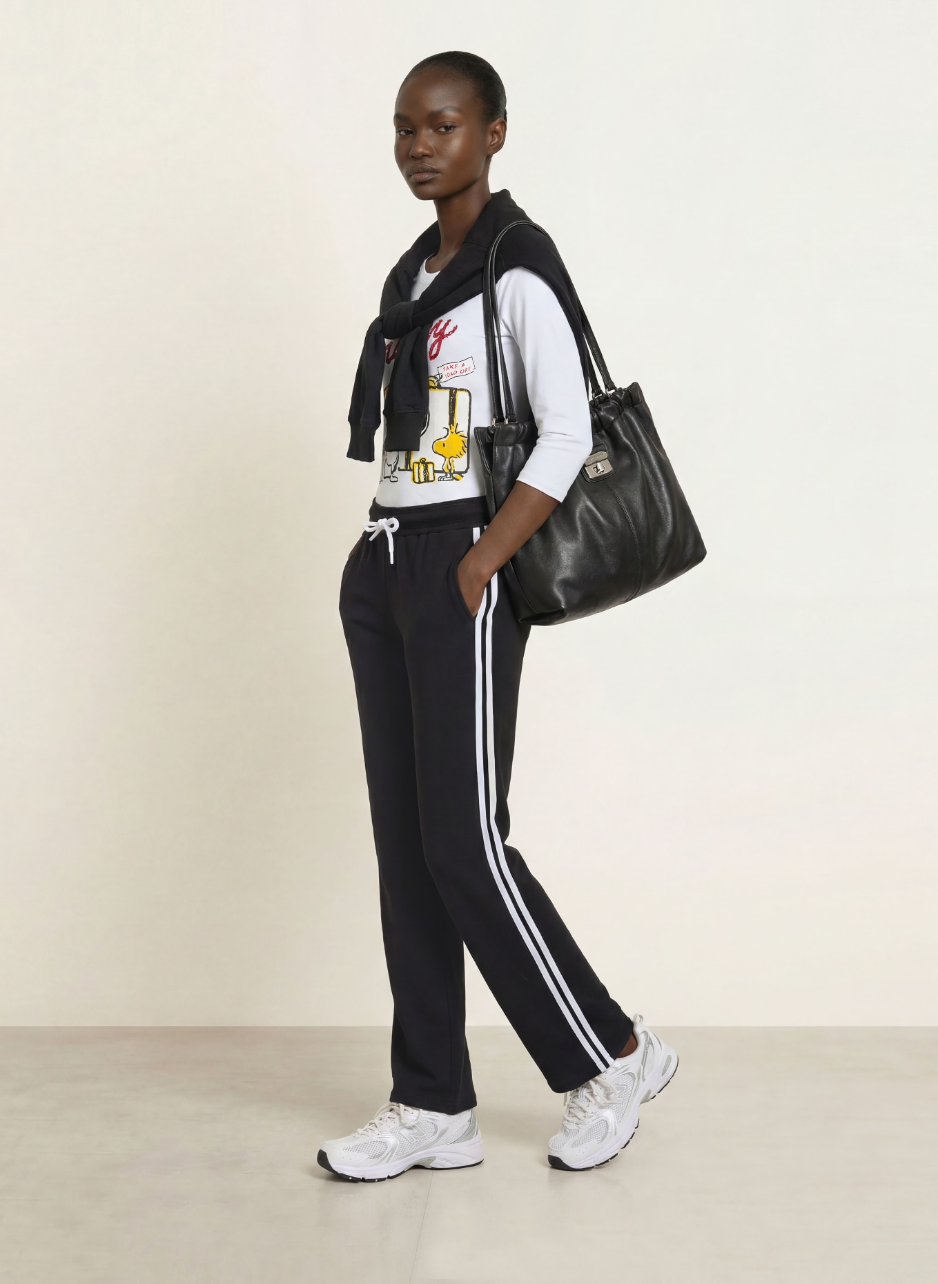 FrogBox Sweatpants med galonstriber: SORT / HVID